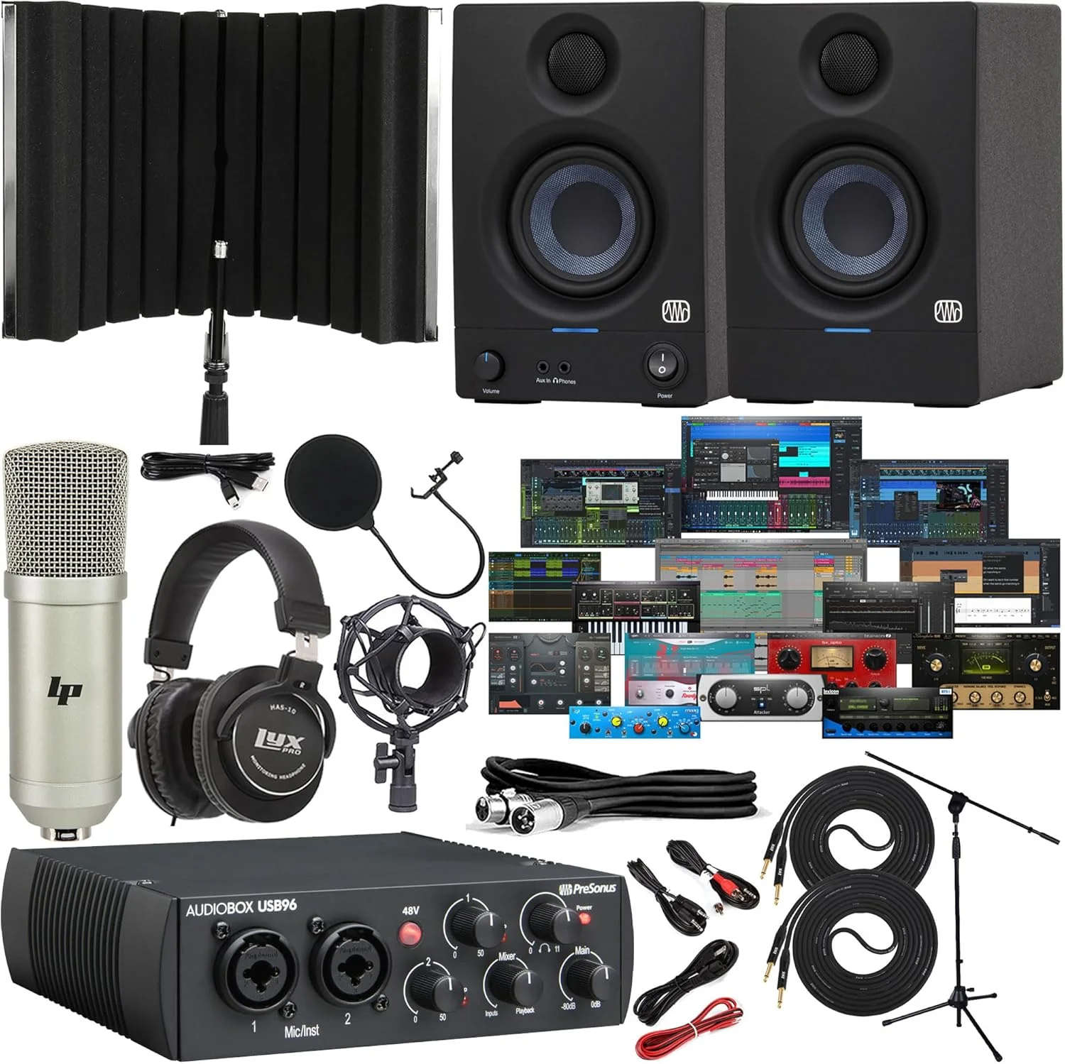 اینترفیس صوتی/MIDI یو اس بی Presonus AudioBox 96 به همراه مانیتورهای استودیویی Eris E3.5 با طراحی جدید و بسته نرم افزاری Studio One Artist نسخه جدید و شیلد ایزولاسیون ضبط اینترفیس صوتی/MIDI یو اس بی Presonus AudioBox 96 به همراه مانیتورهای استودیویی Eris E3.5 با طراحی جدید و بسته نرم افزاری Studio One Artist نسخه جدید و شیلد ایزولاسیون ضبط