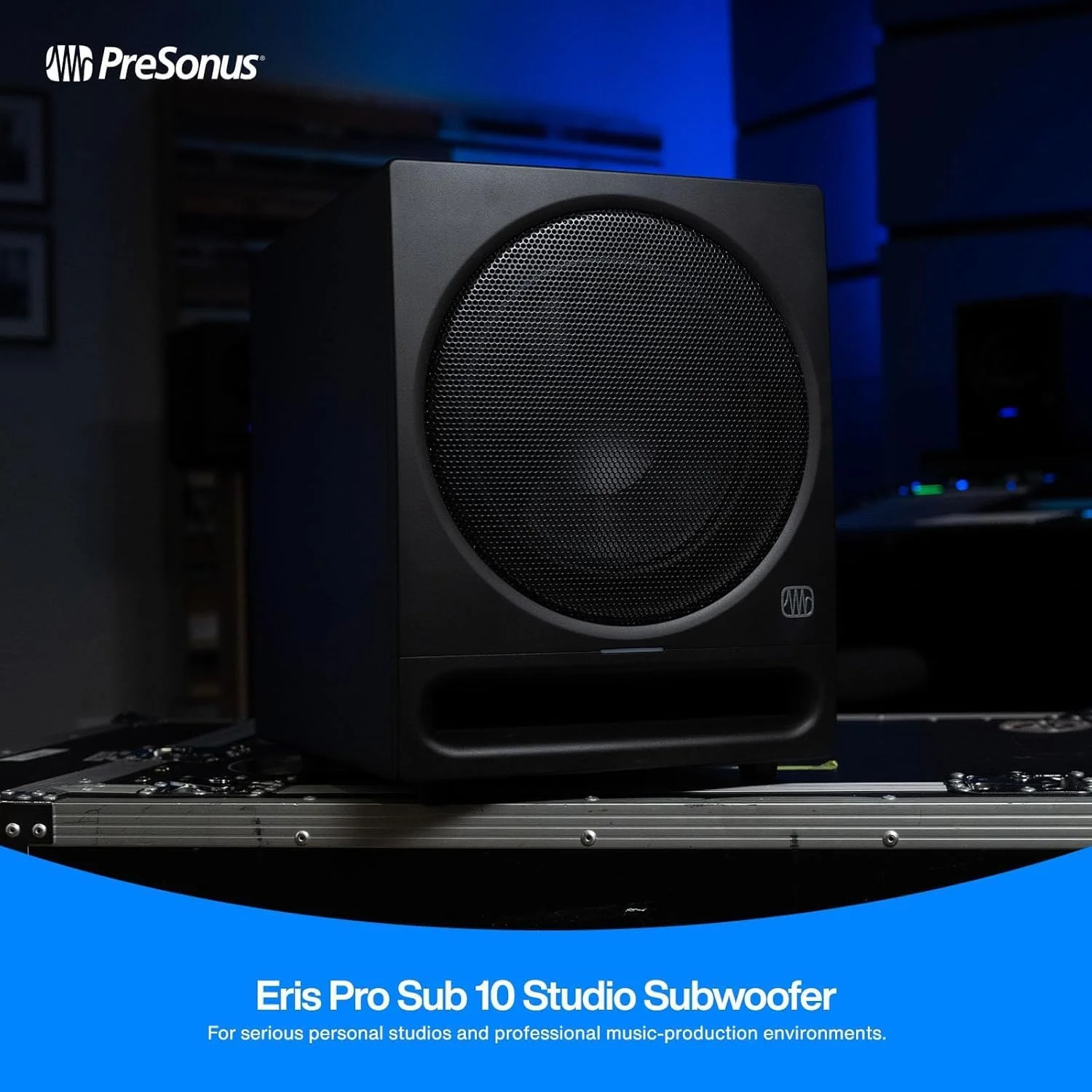 ساب ووفر استودیویی اکتیو 10 اینچی PreSonus Eris Pro Sub 10 - با خروجی صدا از جلو، به همراه پدال ساب ووفر استودیویی اکتیو 10 اینچی PreSonus Eris Pro Sub 10 - با خروجی صدا از جلو، به همراه پدال