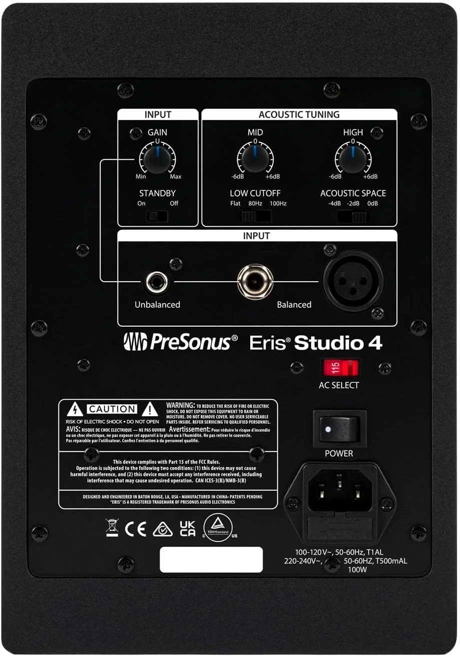 مانیتور استودیویی اکتیو 2-Way پریسونوس Eris Studio 4 با ووفر 4.5 اینچی و موجبر EBM مانیتور استودیویی اکتیو 2-Way پریسونوس Eris Studio 4 با ووفر 4.5 اینچی و موجبر EBM