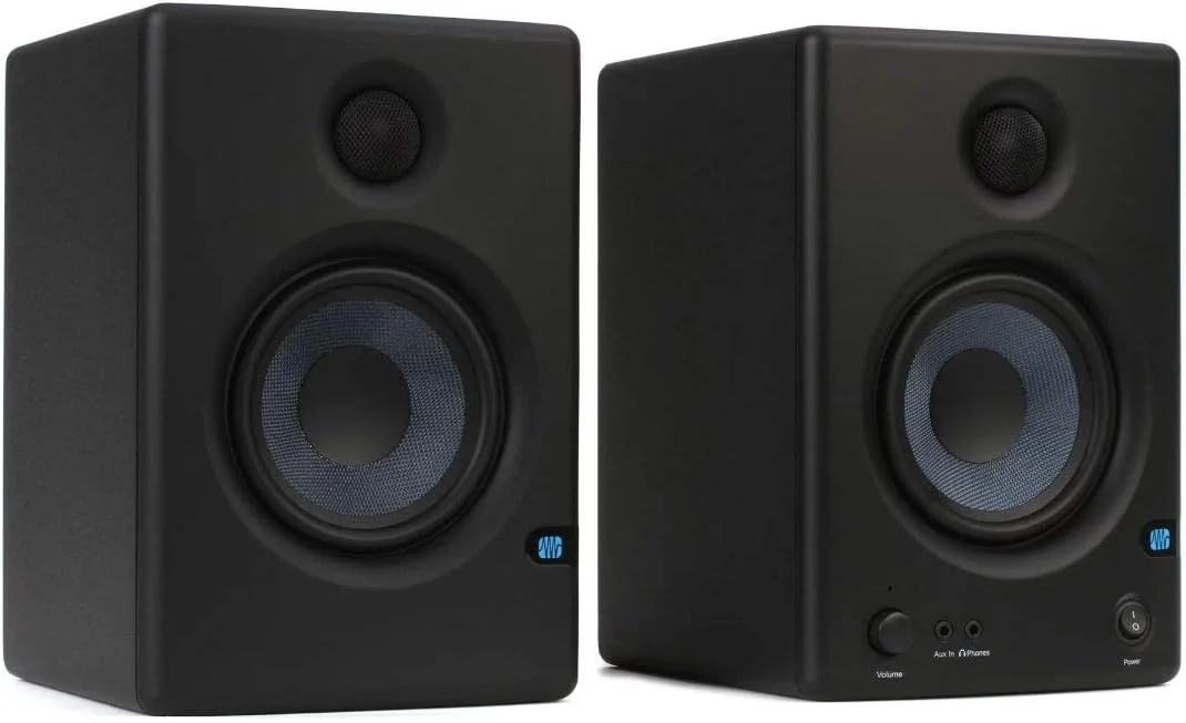 ست مانیتور استودیویی PreSonus Eris E4.5 جفت، 2-Way 4.5 اینچی اکتیو با کیفیت بالا به همراه کیت کابل استریو و ساز ست مانیتور استودیویی PreSonus Eris E4.5 جفت، 2-Way 4.5 اینچی اکتیو با کیفیت بالا به همراه کیت کابل استریو و ساز