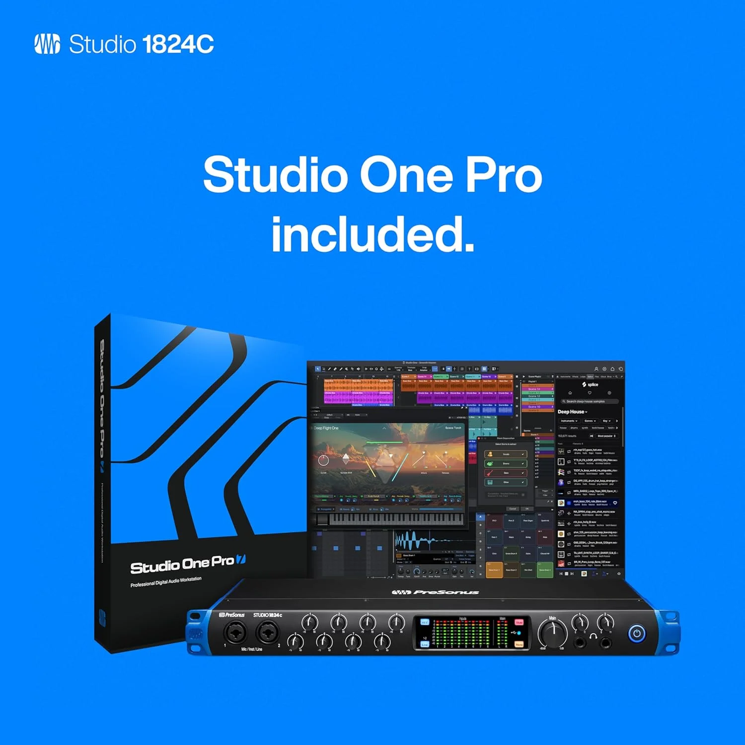 کارت صدای PreSonus Studio 1824C مشکی کارت صدای PreSonus Studio 1824C مشکی