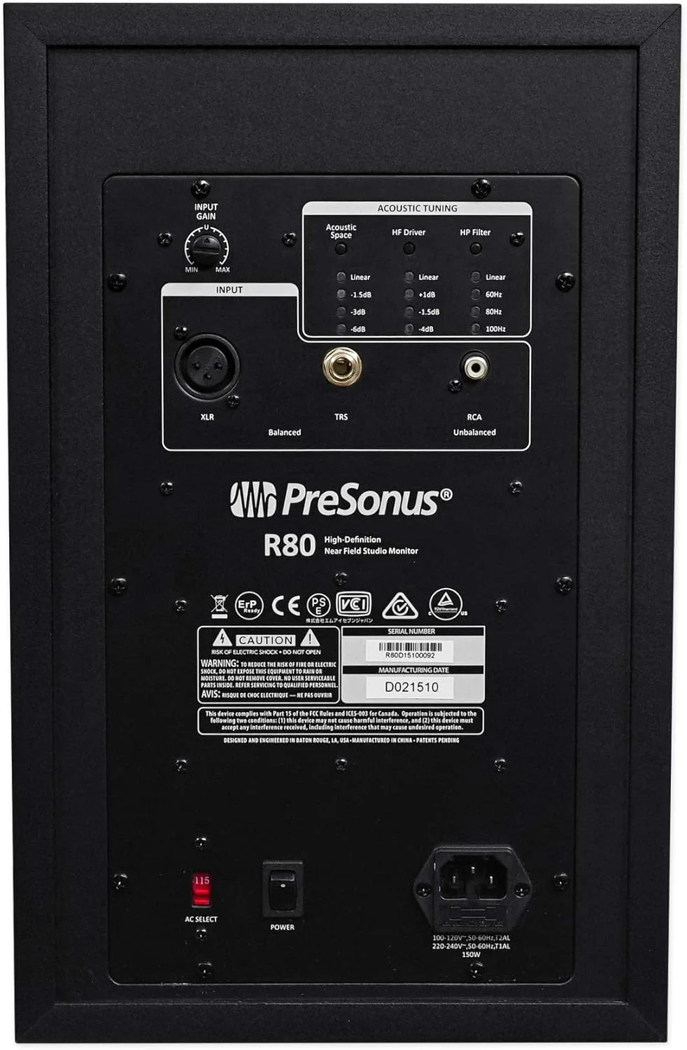 مانیتور استودیویی PreSonus R80 AMT با درایور 8 اینچی و توییتر ریبون مانیتور استودیویی PreSonus R80 AMT با درایور 8 اینچی و توییتر ریبون