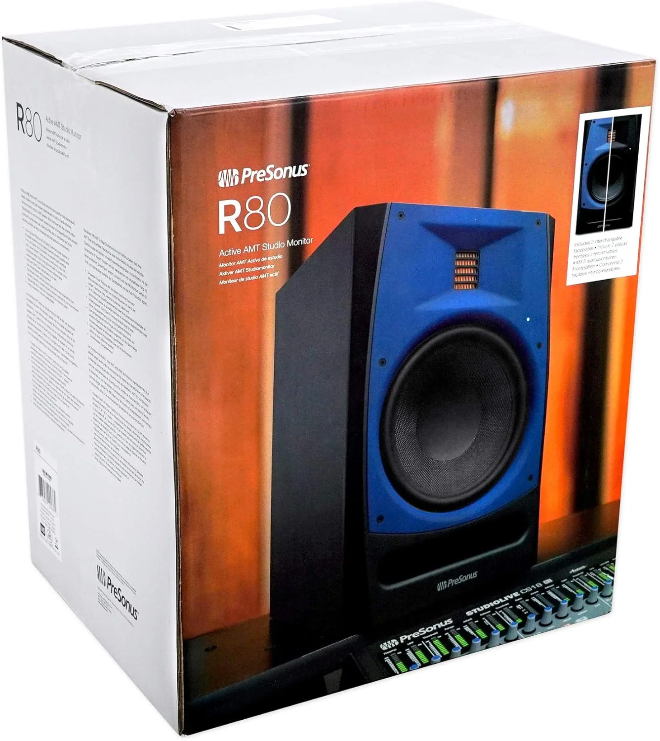 مانیتور استودیویی PreSonus R80 AMT با درایور 8 اینچی و توییتر ریبون مانیتور استودیویی PreSonus R80 AMT با درایور 8 اینچی و توییتر ریبون