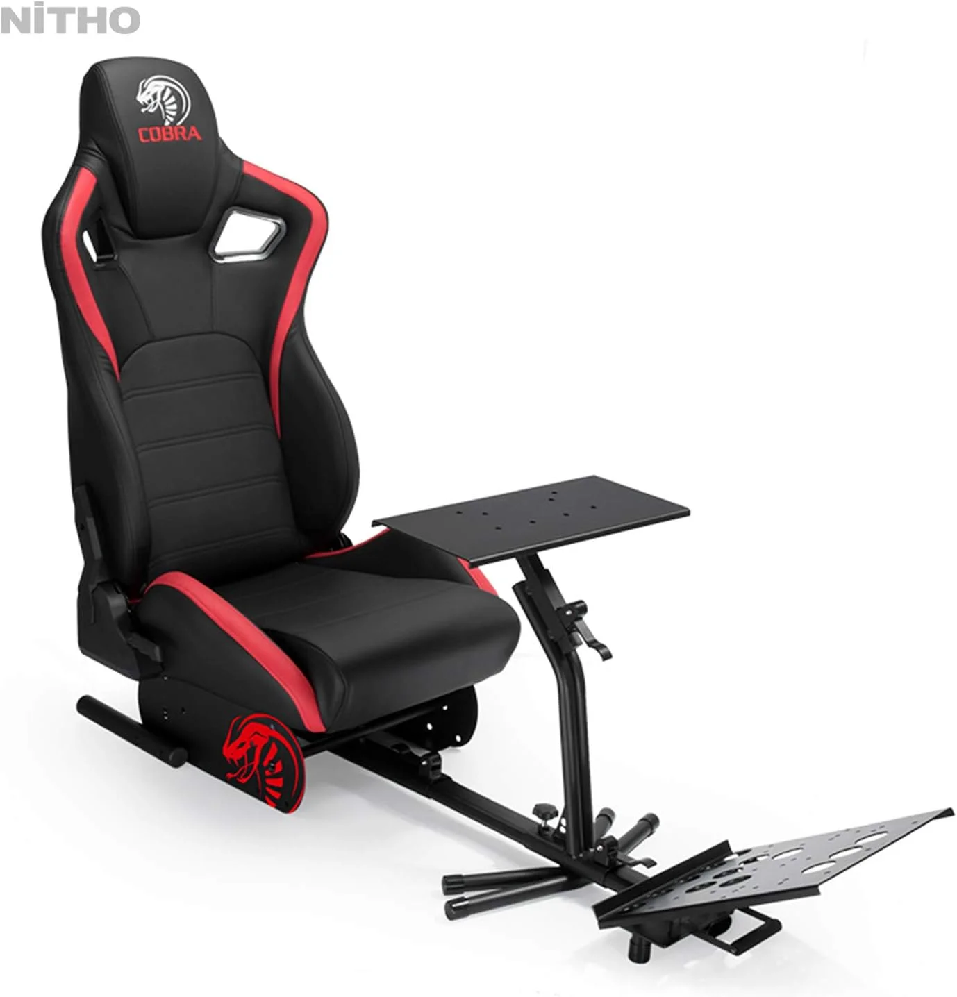صندلی مسابقه ای نیثو مدل Cobra RM-1 R با ارتفاع اضافی، کابین خلبان شبیه ساز، پایه نگهدارنده پدال فرمان
