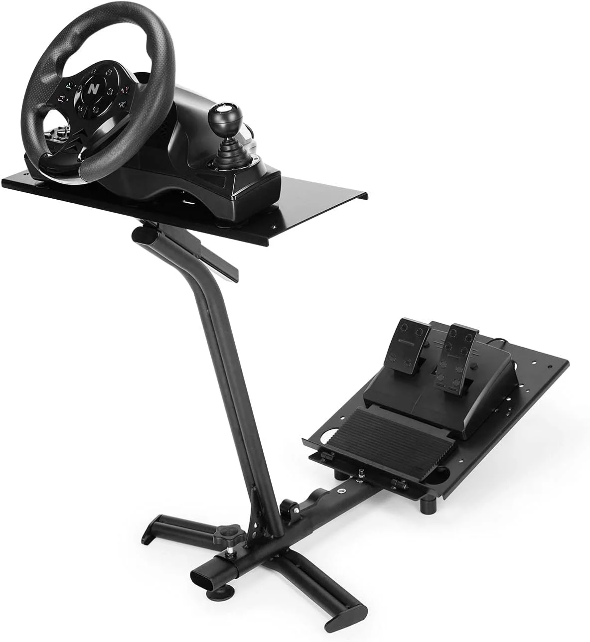 پایه فرمان مسابقه نیثو RS-2 Drive Pro، قابل تنظیم، پشتیبانی از پدال و دسته دنده برای Logitech G29/G920/G923/G27/G25 Thrustmaster T500/T300/T150/T80/T-GT II/Ferrari 458 Fanatec