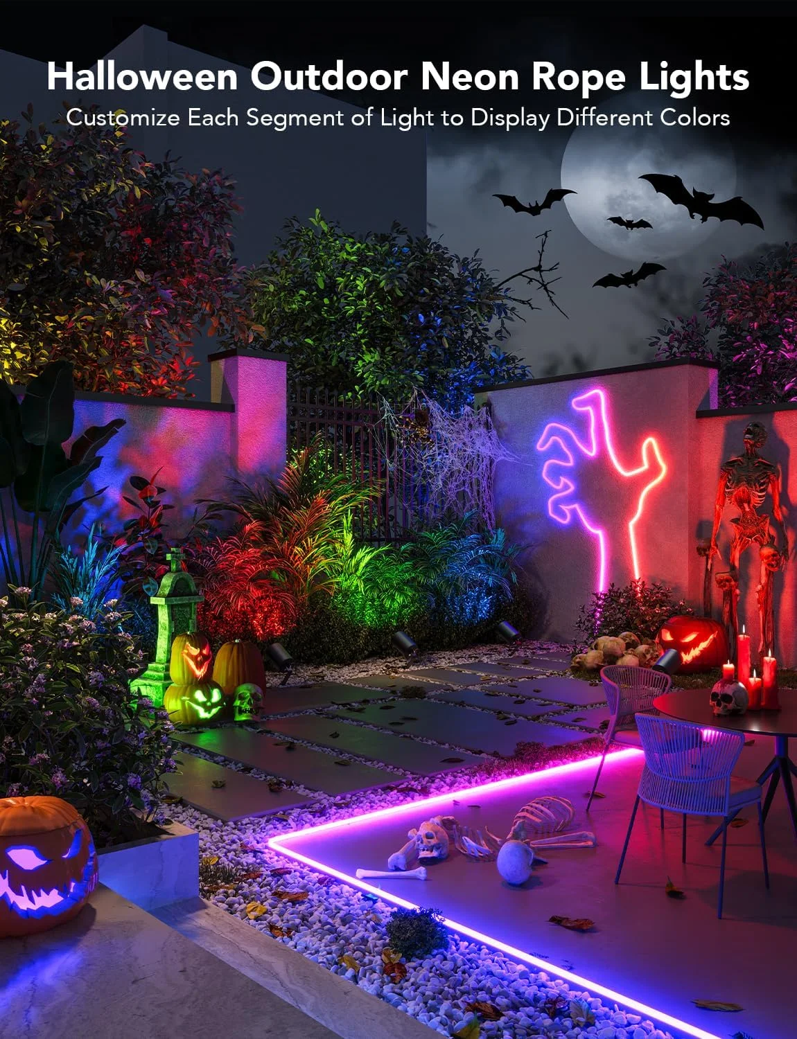 چراغهای نئون طنابی بیرونی Govee، 20 متر RGBIC ضد آب IP67، تزئینات کریسمس با 64 حالت صحنه، همگامسازی موسیقی، چراغهای LED انعطافپذیر بیرونی، چراغهای کریسمس سازگار با الکسا و دستیار گوگل چراغهای نئون طنابی بیرونی Govee، 20 متر RGBIC ضد آب IP67، تزئینات کریسمس با 64 حالت صحنه، همگامسازی موسیقی، چراغهای LED انعطافپذیر بیرونی، چراغهای کریسمس سازگار با الکسا و دستیار گوگل