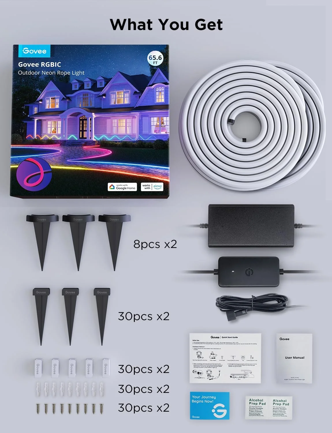 چراغهای نئون طنابی بیرونی Govee، 20 متر RGBIC ضد آب IP67، تزئینات کریسمس با 64 حالت صحنه، همگامسازی موسیقی، چراغهای LED انعطافپذیر بیرونی، چراغهای کریسمس سازگار با الکسا و دستیار گوگل چراغهای نئون طنابی بیرونی Govee، 20 متر RGBIC ضد آب IP67، تزئینات کریسمس با 64 حالت صحنه، همگامسازی موسیقی، چراغهای LED انعطافپذیر بیرونی، چراغهای کریسمس سازگار با الکسا و دستیار گوگل