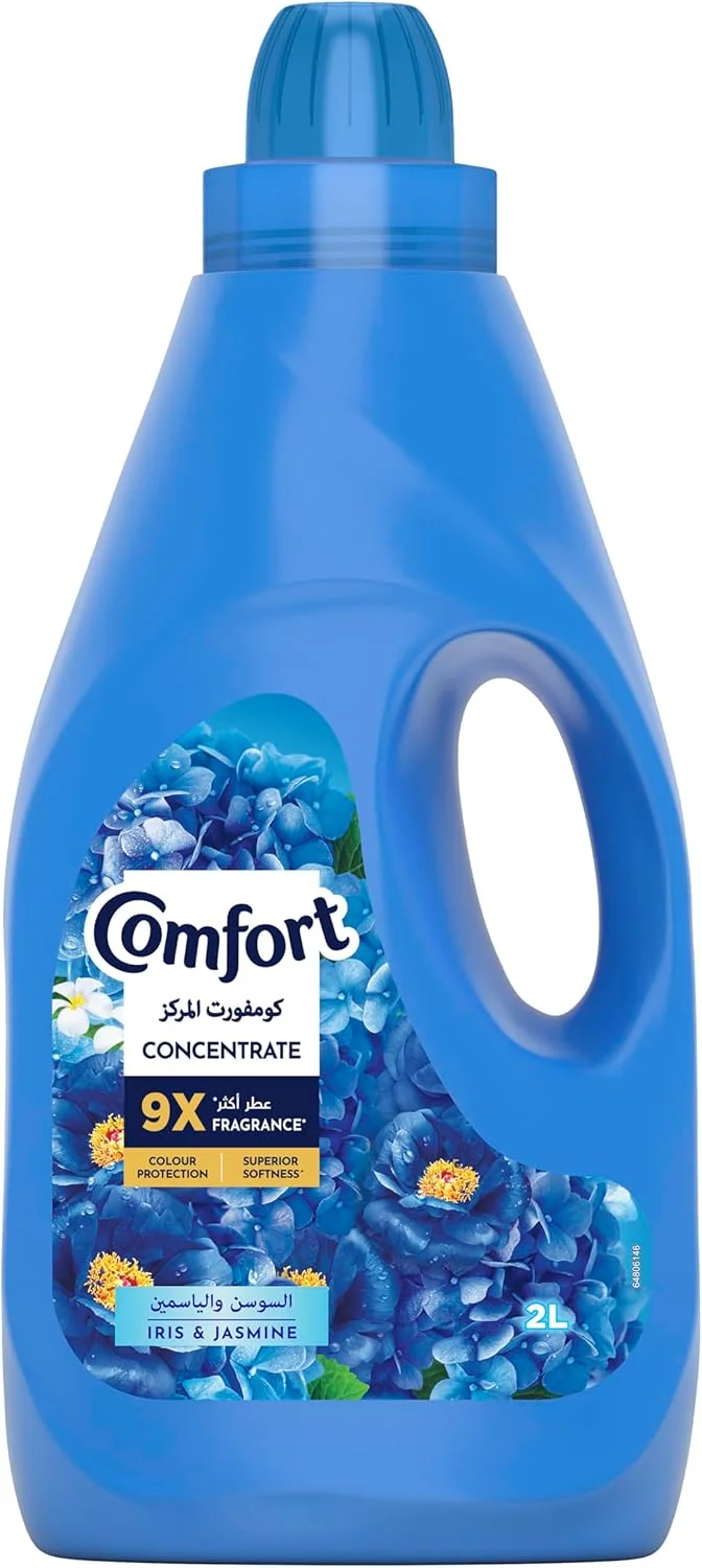 نرم کننده حوله و لباس کنسانتره کامفورت، رایحه گل زنبق و یاس، 9 برابر رایحه بیشتر، 2 لیتر، بسته بندی ممکن است متفاوت باشد نرم کننده حوله و لباس کنسانتره کامفورت، رایحه گل زنبق و یاس، 9 برابر رایحه بیشتر، 2 لیتر، بسته بندی ممکن است متفاوت باشد