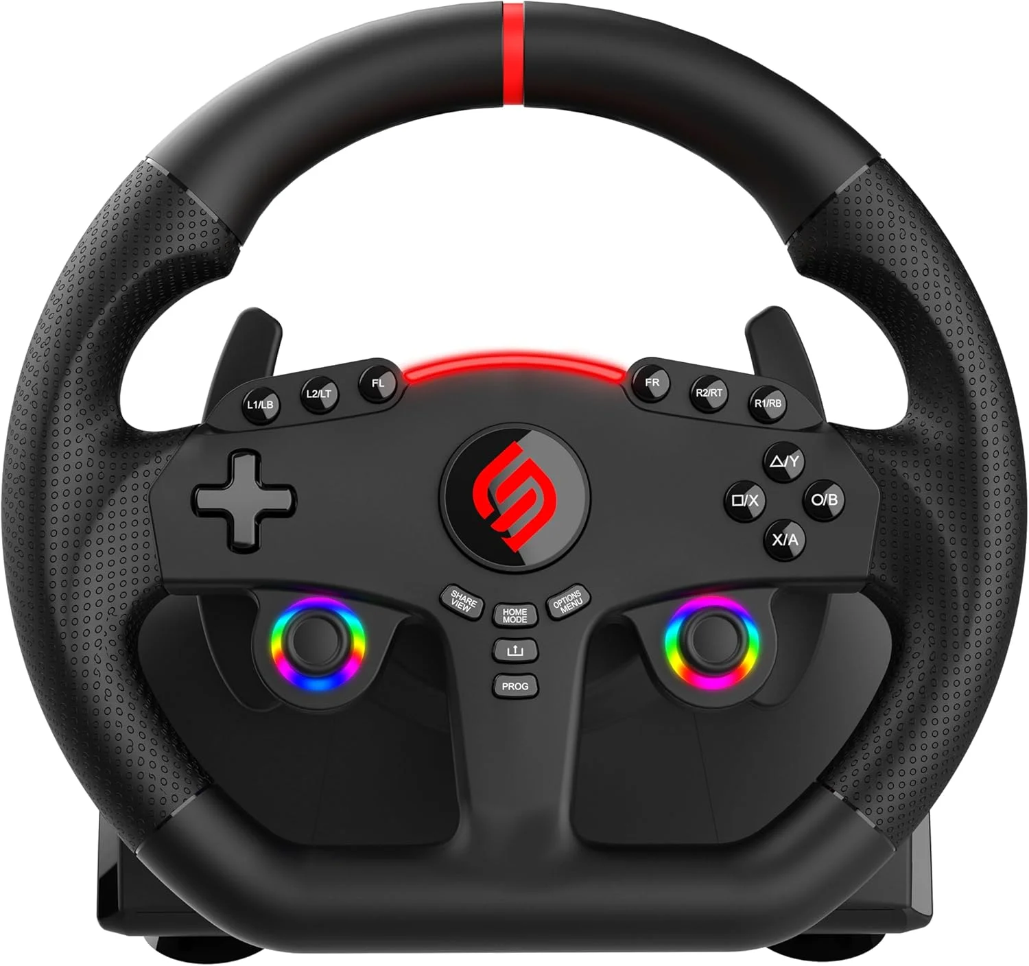 فرمان ساب سونیک – Superdrive 270 GT – فرمان مسابقه ای LED دوگانه، چرخش 270 درجه، با پدال و شیفتر. برای سوییچ 2 / سوییچ، PS4، PC و Xbox – مشکی فرمان ساب سونیک – Superdrive 270 GT – فرمان مسابقه ای LED دوگانه، چرخش 270 درجه، با پدال و شیفتر. برای سوییچ 2 / سوییچ، PS4، PC و Xbox – مشکی