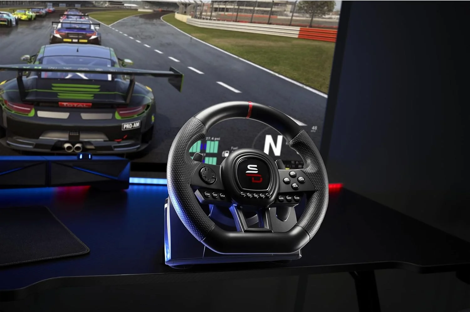 فرمان مسابقه ساب سونیک سوپردرايو - SV650 با پدال و شیفترهای پدالی برای ایکس باکس سری X/S، سوییچ، PS4، ایکس باکس وان، کامپیوتر (قابل برنامه ریزی برای همه بازی ها) فرمان مسابقه ساب سونیک سوپردرايو - SV650 با پدال و شیفترهای پدالی برای ایکس باکس سری X/S، سوییچ، PS4، ایکس باکس وان، کامپیوتر (قابل برنامه ریزی برای همه بازی ها)