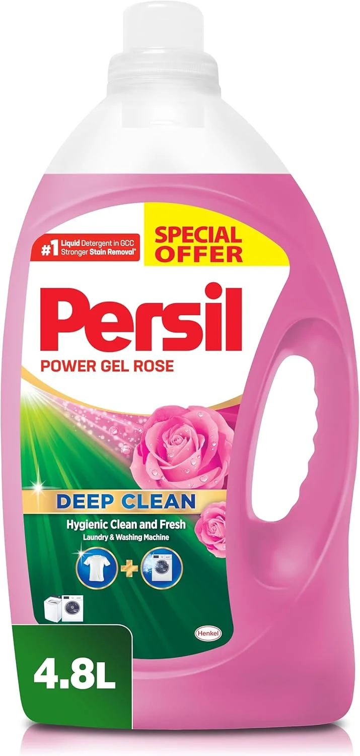 مایع لباسشویی پرسیل پاور ژل، با فناوری پاک کنندگی عمیق، رایحه گل رز، 4.8 لیتر مایع لباسشویی پرسیل پاور ژل، با فناوری پاک کنندگی عمیق، رایحه گل رز، 4.8 لیتر