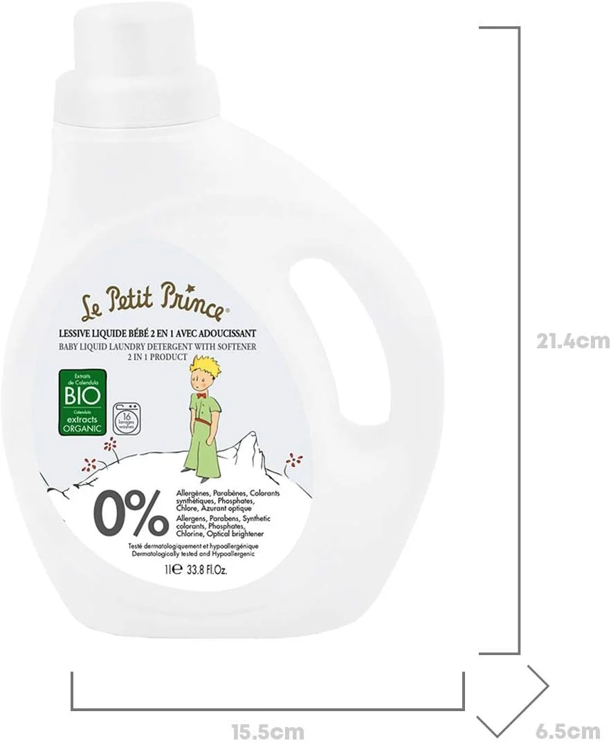 مایع لباسشویی نوزاد لو پتی پرنس، شوینده و نرم کننده 2 در 1 برای لباس کودک، مایع لباسشویی ملایم با عصاره های زیتون و بابونه ارگانیک، رایحه ملایم و تازه، 1000 میلی لیتر مایع لباسشویی نوزاد لو پتی پرنس، شوینده و نرم کننده 2 در 1 برای لباس کودک، مایع لباسشویی ملایم با عصاره های زیتون و بابونه ارگانیک، رایحه ملایم و تازه، 1000 میلی لیتر