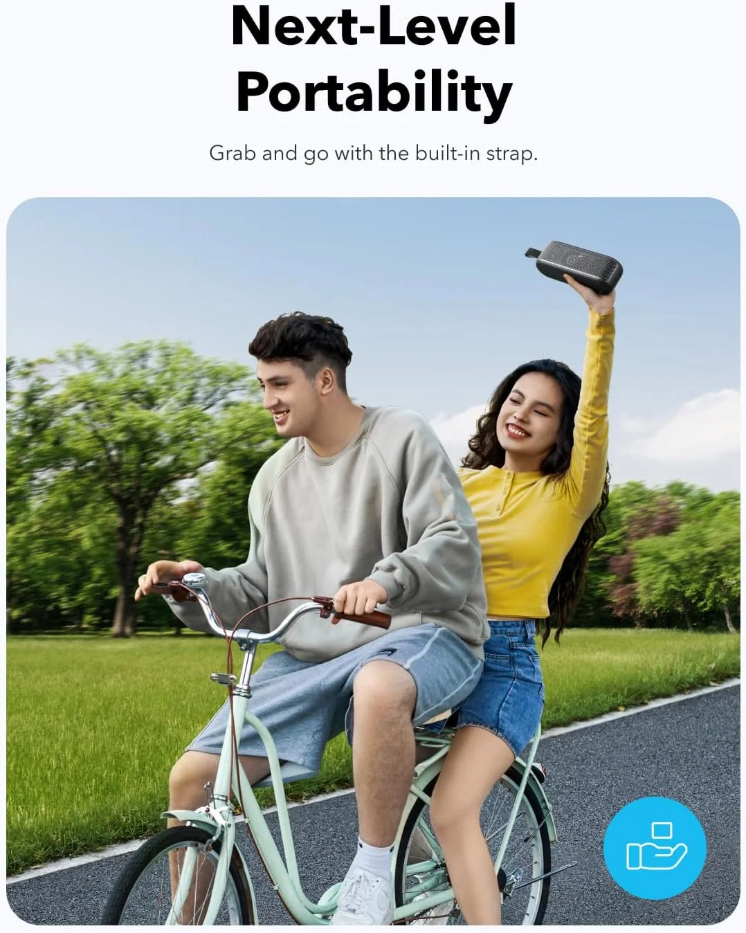 اسپیکر بلوتوثی soundcore Motion 100، اسپیکر قابل حمل با کیفیت Hi-Res بی سیم، 2 درایور فول رنج برای صدای استریو، اکولایزر قابل تنظیم، بیس قدرتمند، IPX7، طراحی فوق العاده قابل حمل برای استفاده در فضای باز اسپیکر بلوتوثی soundcore Motion 100، اسپیکر قابل حمل با کیفیت Hi-Res بی سیم، 2 درایور فول رنج برای صدای استریو، اکولایزر قابل تنظیم، بیس قدرتمند، IPX7، طراحی فوق العاده قابل حمل برای استفاده در فضای باز