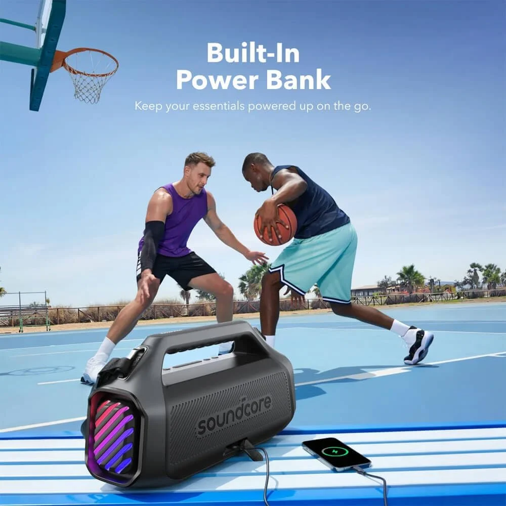 اسپیکر بلوتوثی Soundcore Boom 2 Plus از Anker، مشکی