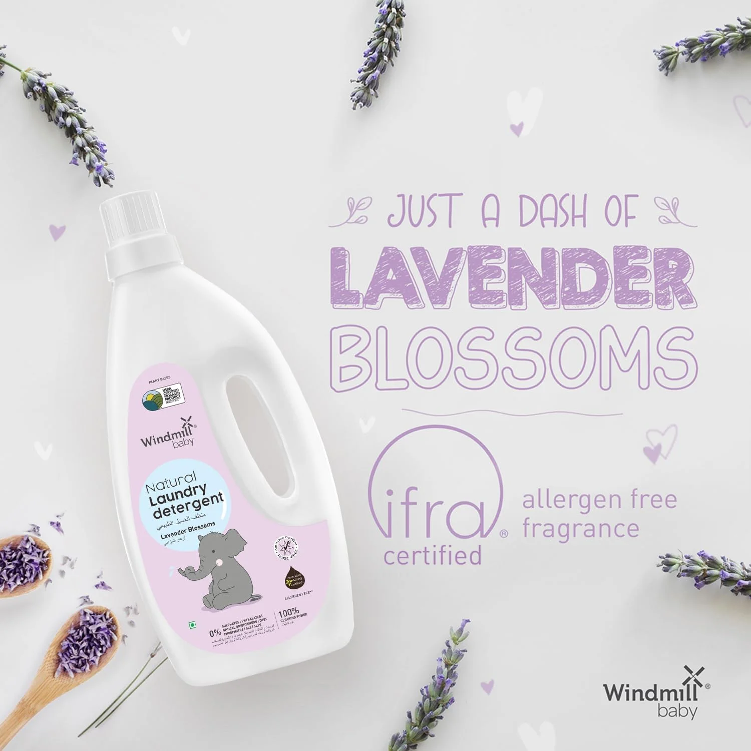 مایع لباسشویی کودک ضد حساسیت Windmill baby، دارای گواهی USDA، پایه گیاهی طبیعی، پاک کننده عمیق با آنزیم های زیستی، رایحه شکوفه های اسطوخودوس - 900 میلی لیتر مایع لباسشویی کودک ضد حساسیت Windmill baby، دارای گواهی USDA، پایه گیاهی طبیعی، پاک کننده عمیق با آنزیم های زیستی، رایحه شکوفه های اسطوخودوس - 900 میلی لیتر