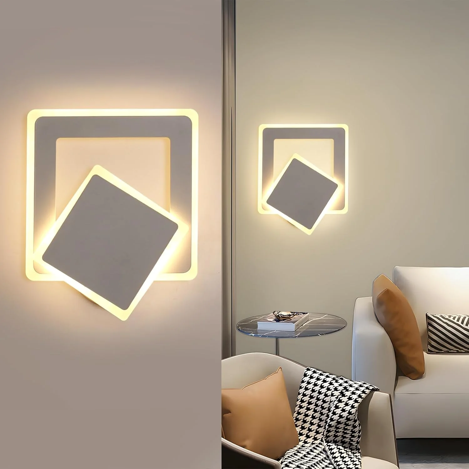چراغ دیواری LED یاتای مدل YT YATAI LIGHTING، چراغ دیواری داخلی، چراغ دیواری مدرن دیمر دار 13 وات آلومینیومی، چراغ دیواری LED برای اتاق خواب، اتاق نشیمن، بالکن، راهرو