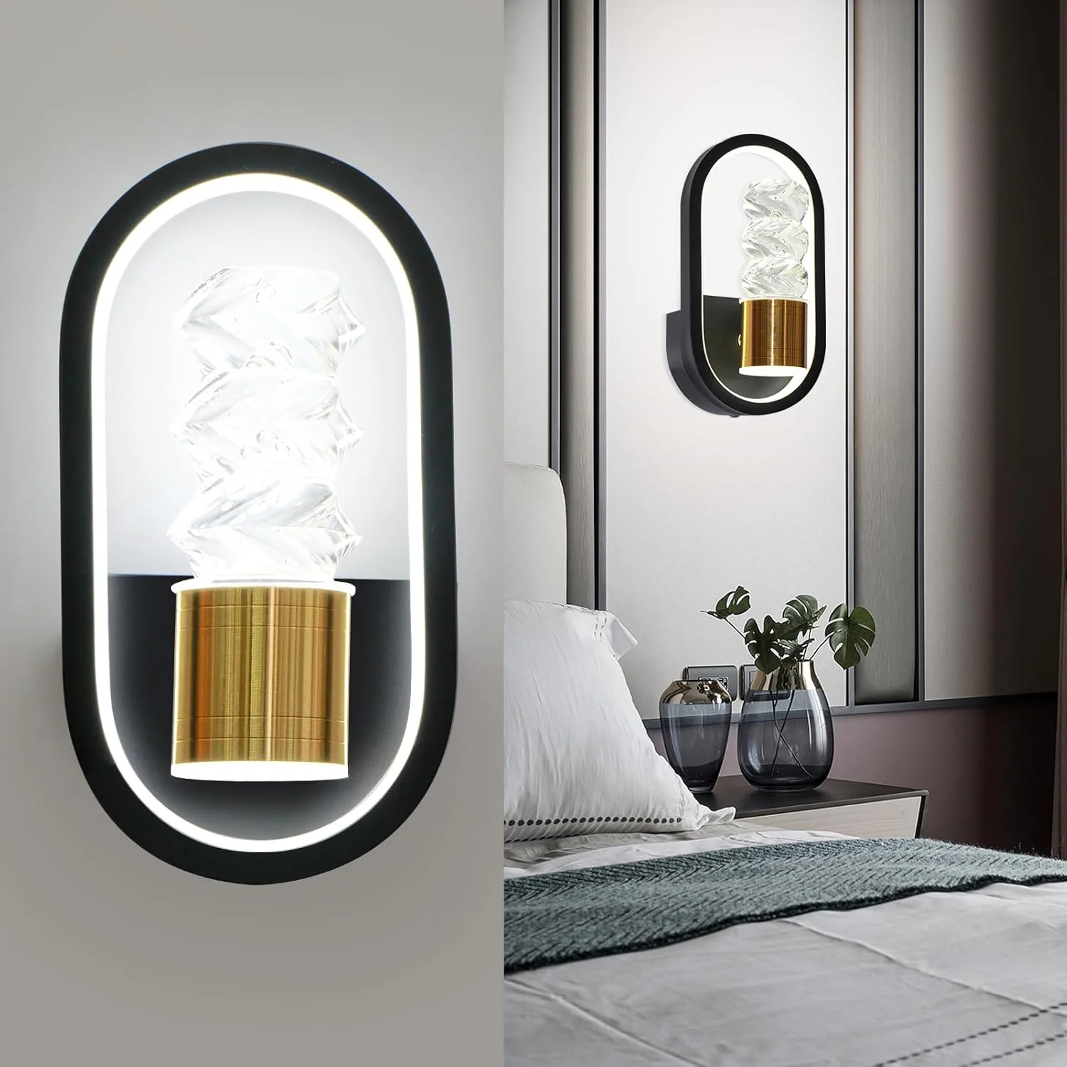 چراغ دیواری LED مدل YT YATAI LIGHTING، چراغ های دیواری LED اتاق نشیمن داخلی، اتاق خواب، چراغ دیواری کنار تخت، اتاق نشیمن خلاقانه مینیمالیستی مدرن، راه پله، چراغ دیواری راهرو، 18 وات