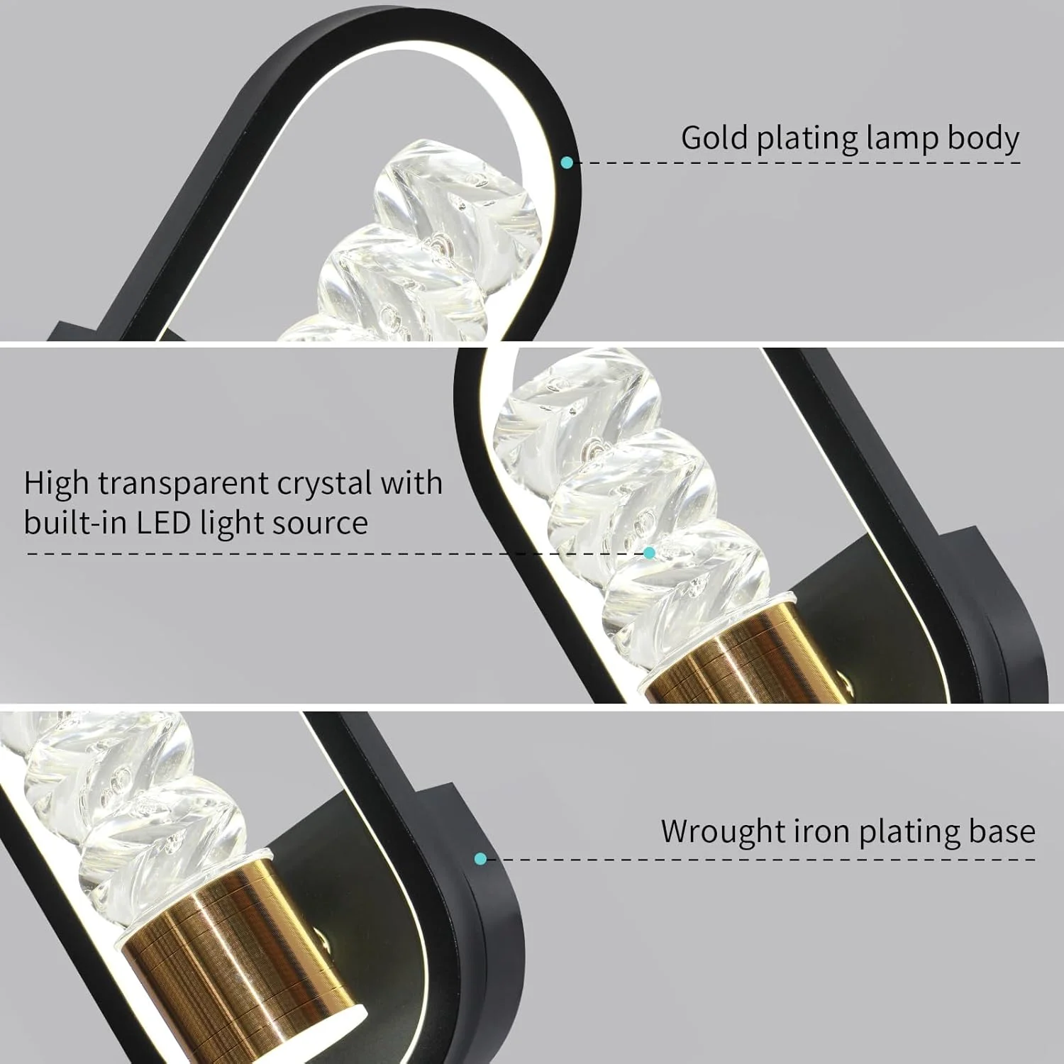 چراغ دیواری LED مدل YT YATAI LIGHTING، چراغ های دیواری LED اتاق نشیمن داخلی، اتاق خواب، چراغ دیواری کنار تخت، اتاق نشیمن خلاقانه مینیمالیستی مدرن، راه پله، چراغ دیواری راهرو، 18 وات