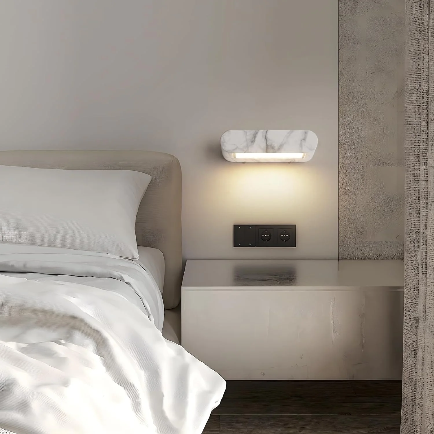 چراغ دیواری ال ای دی مینیمالیستی مدرن YATAI، 12 وات، سیاه و سفید، 4000K سفید خنثی، چراغ دیواری اکریلیک و فلزی با کنترل سوئیچ برای اتاق خواب، اتاق غذاخوری، راهرو چراغ دیواری ال ای دی مینیمالیستی مدرن YATAI، 12 وات، سیاه و سفید، 4000K سفید خنثی، چراغ دیواری اکریلیک و فلزی با کنترل سوئیچ برای اتاق خواب، اتاق غذاخوری، راهرو