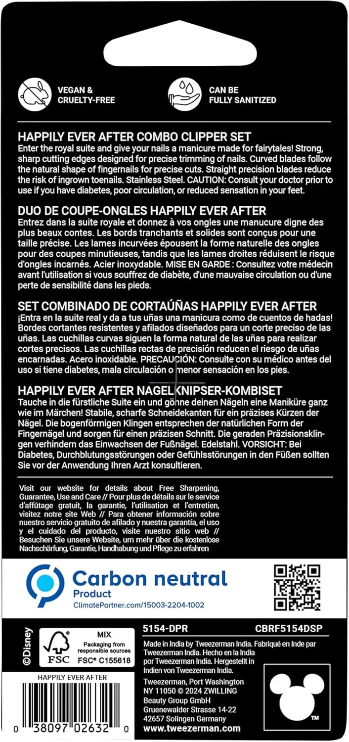 ست ترکیبی تویزرمن Happily Ever After با ناخن گیر انگشت و ناخن گیر پا ست ترکیبی تویزرمن Happily Ever After با ناخن گیر انگشت و ناخن گیر پا