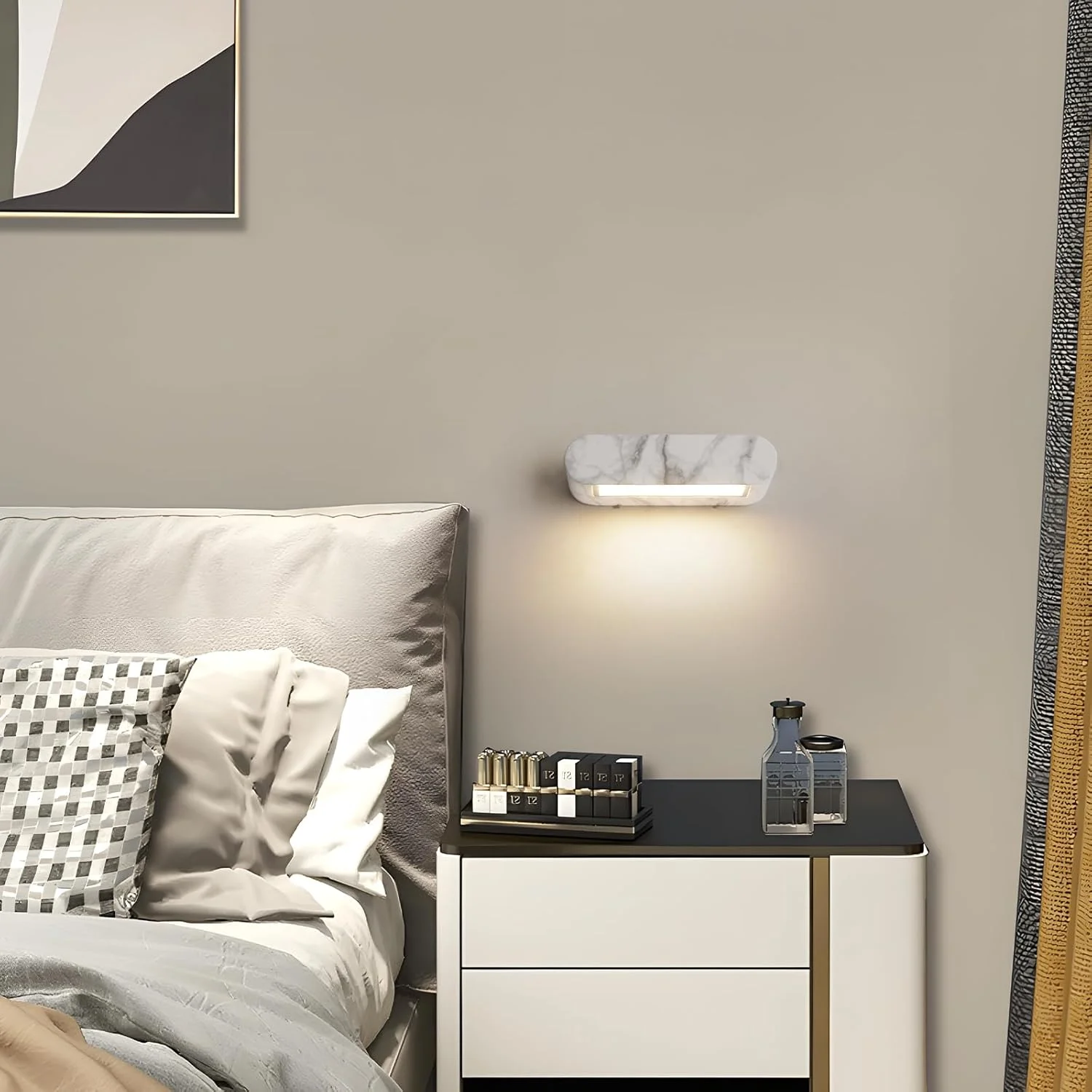 چراغ دیواری ال ای دی مینیمالیستی مدرن YATAI، 12 وات، سیاه و سفید، 4000K سفید خنثی، چراغ دیواری اکریلیک و فلزی با کنترل سوئیچ برای اتاق خواب، اتاق غذاخوری، راهرو چراغ دیواری ال ای دی مینیمالیستی مدرن YATAI، 12 وات، سیاه و سفید، 4000K سفید خنثی، چراغ دیواری اکریلیک و فلزی با کنترل سوئیچ برای اتاق خواب، اتاق غذاخوری، راهرو