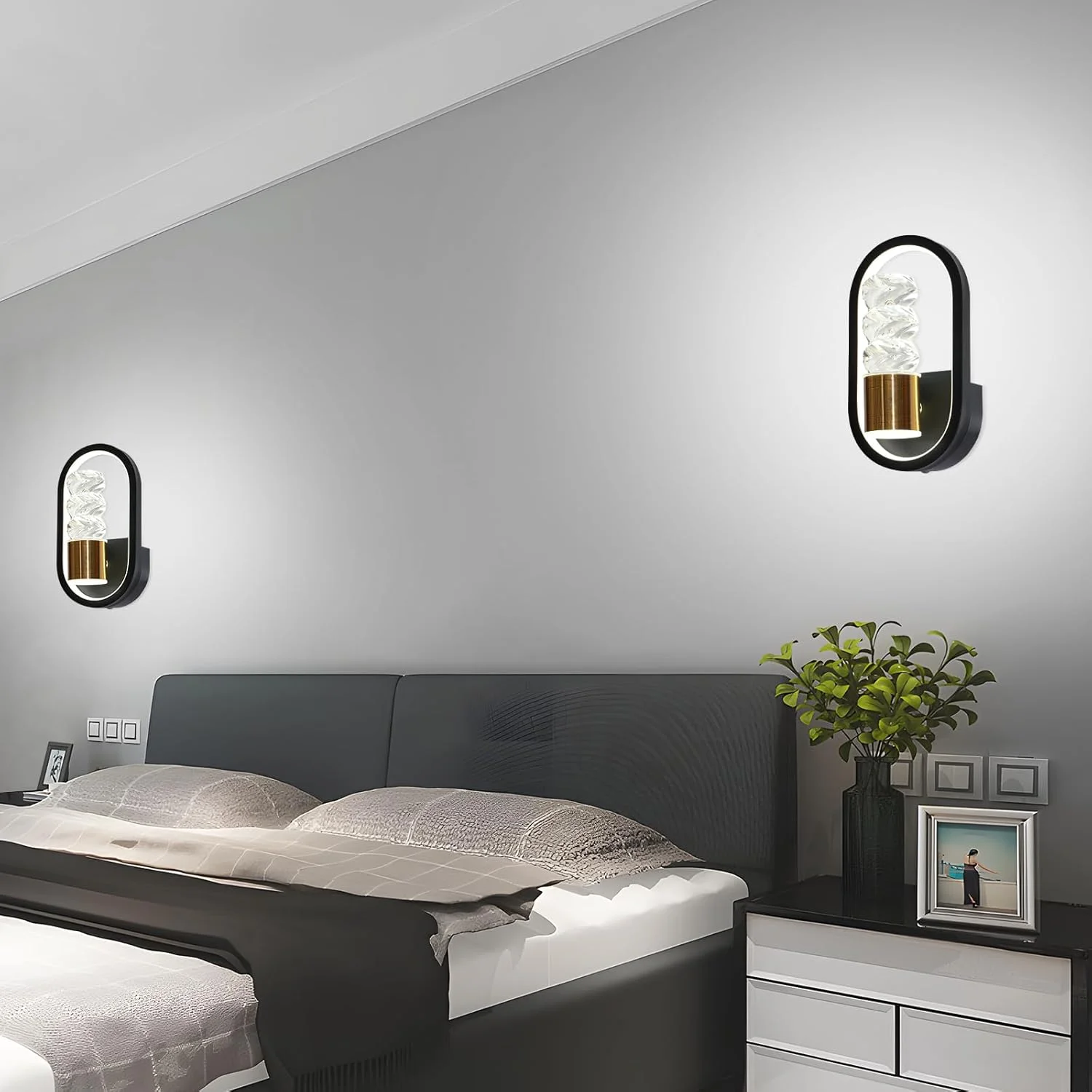 چراغ دیواری LED مدل YT YATAI LIGHTING، چراغ های دیواری LED اتاق نشیمن داخلی، اتاق خواب، چراغ دیواری کنار تخت، اتاق نشیمن خلاقانه مینیمالیستی مدرن، راه پله، چراغ دیواری راهرو، 18 وات