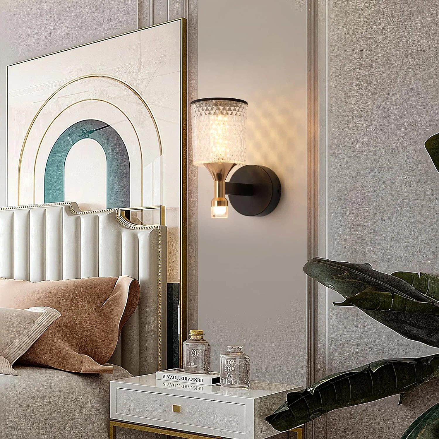 چراغ دیواری LED مدرن YT YATAI LIGHTING، چراغ دیواری LED با قابلیت تنظیم 3 رنگ، چراغ دیواری مینیمالیستی آهنی برای راهرو، اتاق نشیمن، اتاق خواب تزئینی کنار تخت، 3000K-6000K، 10W چراغ دیواری LED مدرن YT YATAI LIGHTING، چراغ دیواری LED با قابلیت تنظیم 3 رنگ، چراغ دیواری مینیمالیستی آهنی برای راهرو، اتاق نشیمن، اتاق خواب تزئینی کنار تخت، 3000K-6000K، 10W