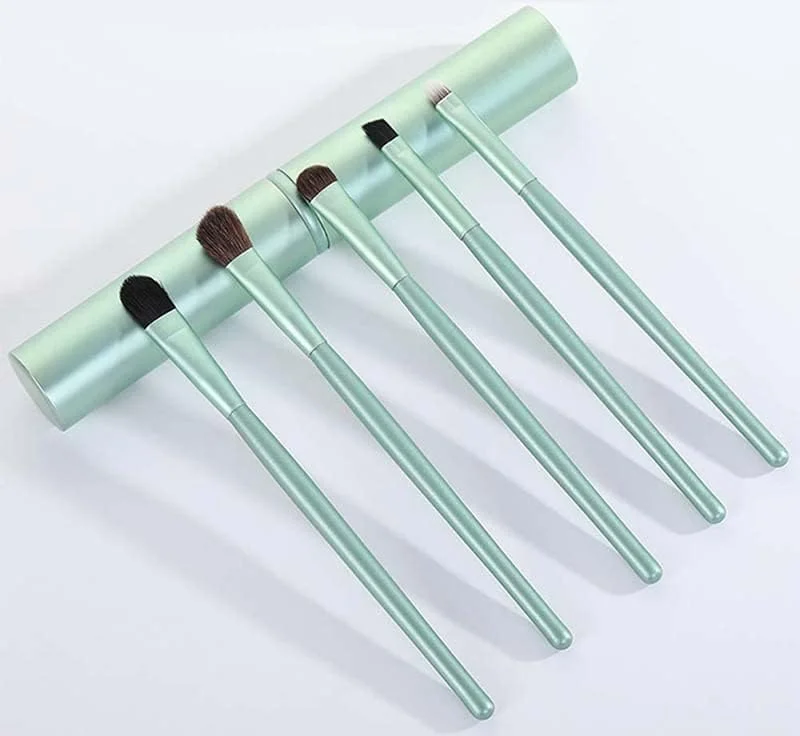 ست برس آرایشی چشم مسافرتی کوچک AKOAK، 5 عددی، قابل حمل، شامل برس سایه چشم، خط چشم، ابرو و لب، ابزار آرایشی (سبز) ست برس آرایشی چشم مسافرتی کوچک AKOAK، 5 عددی، قابل حمل، شامل برس سایه چشم، خط چشم، ابرو و لب، ابزار آرایشی (سبز)