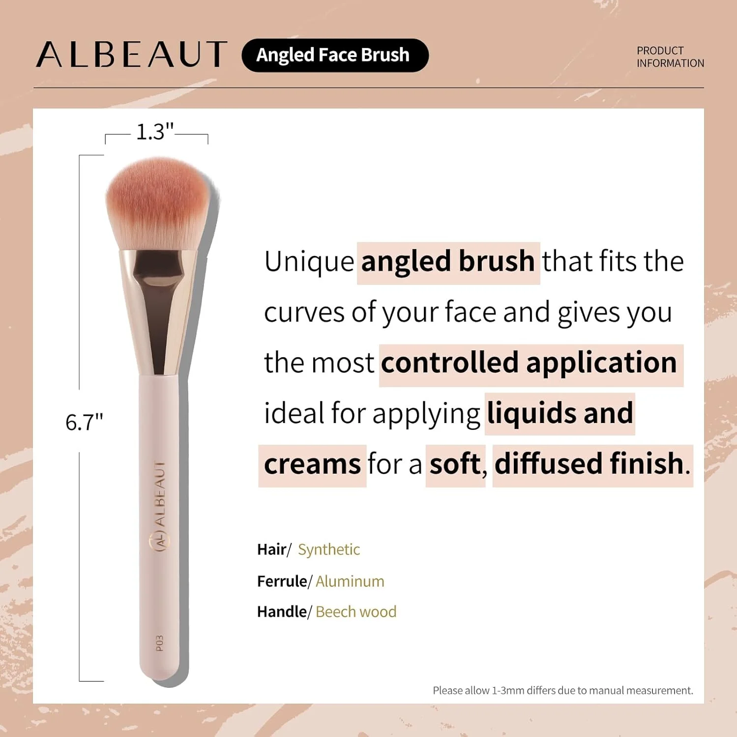 ست براش صورت Albeaut برای رژگونه، برنزر و کانتور هایلایتر - برس آرایشی برای استفاده بی نقص از آرایش صورت - وگان و بدون تست حیوانی (براش صورت + بلندر) ست براش صورت Albeaut برای رژگونه، برنزر و کانتور هایلایتر - برس آرایشی برای استفاده بی نقص از آرایش صورت - وگان و بدون تست حیوانی (براش صورت + بلندر)