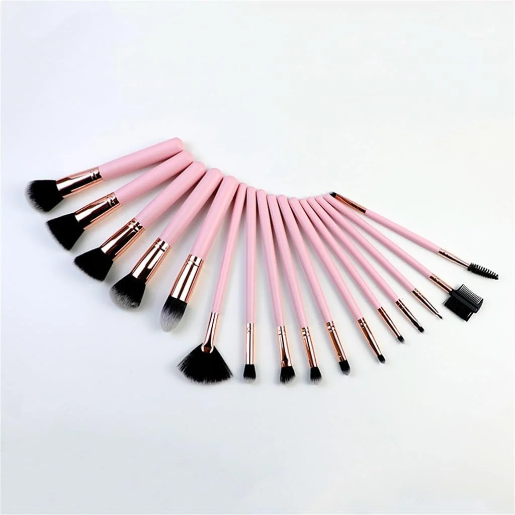 ست 16 عددی برس آرایشی موی نرم فیبری، برس سایه چشم، برس هایلایت، ابزار آرایش ست 16 عددی برس آرایشی موی نرم فیبری، برس سایه چشم، برس هایلایت، ابزار آرایش