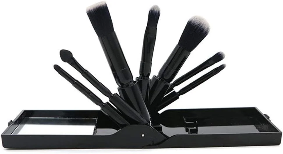 ست برس آرایشی 7 تکه AIJIA، حمل آسان، مناسب برای کرم پودر، رژگونه، سایه چشم و سایر لوازم آرایشی (رنگ: مشکی) ست برس آرایشی 7 تکه AIJIA، حمل آسان، مناسب برای کرم پودر، رژگونه، سایه چشم و سایر لوازم آرایشی (رنگ: مشکی)