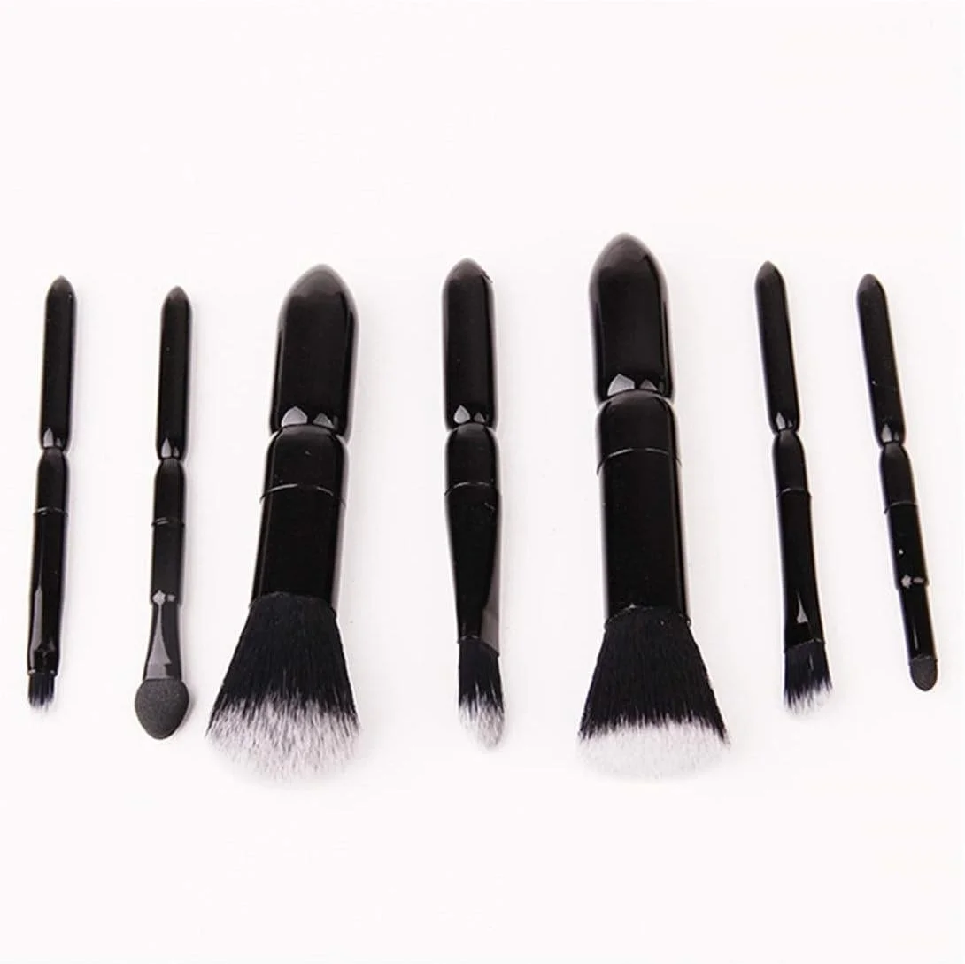 ست برس آرایشی 7 تکه AIJIA، حمل آسان، مناسب برای کرم پودر، رژگونه، سایه چشم و سایر لوازم آرایشی (رنگ: مشکی) ست برس آرایشی 7 تکه AIJIA، حمل آسان، مناسب برای کرم پودر، رژگونه، سایه چشم و سایر لوازم آرایشی (رنگ: مشکی)