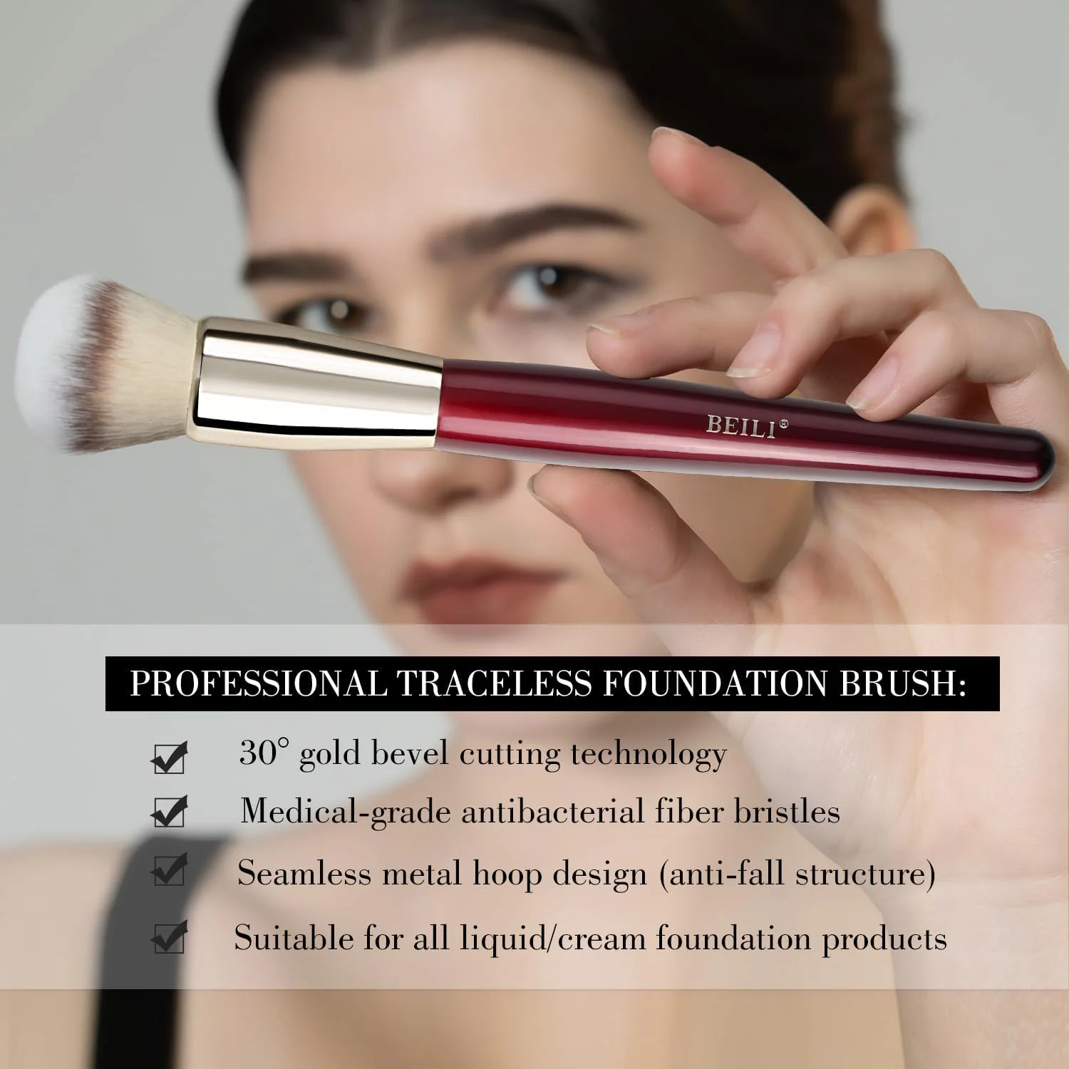 ست برس آرایشی بیلی 15 تکه، برس های آرایشی ممتاز وگان شامل برس کرم پودر، کانسیلر، رژگونه، سایه چشم، خط چشم، پودر، هایلایتر و ست برس صورت برای ترکیب ست برس آرایشی بیلی 15 تکه، برس های آرایشی ممتاز وگان شامل برس کرم پودر، کانسیلر، رژگونه، سایه چشم، خط چشم، پودر، هایلایتر و ست برس صورت برای ترکیب