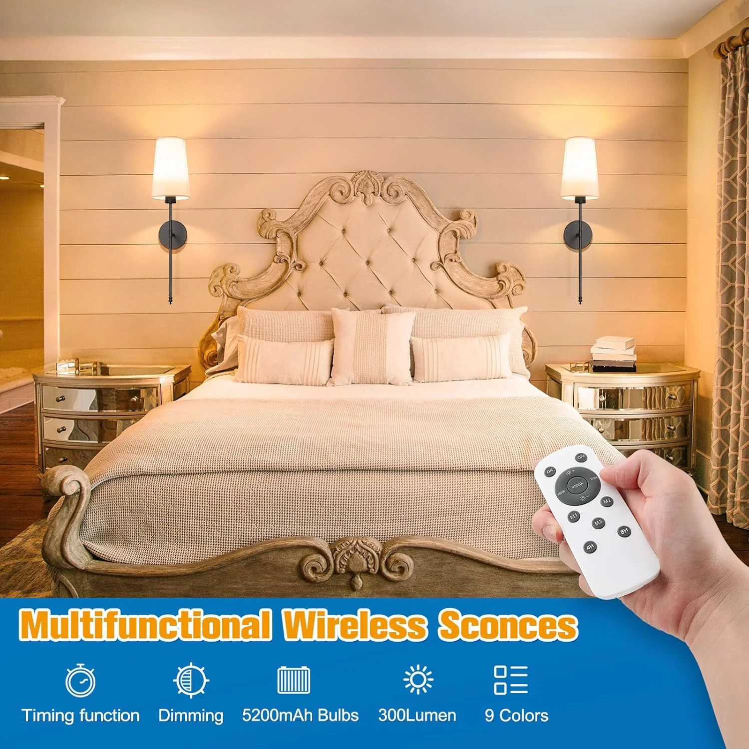 ست 2 عددی چراغ دیواری مشکی باتری خور NIORSUN، چراغ های دیواری قابل شارژ با لامپ های جداشدنی کم نور شونده 5200 میلی آمپر ساعتی و ریموت، چراغ های دیواری بی سیم 9 رنگ برای اتاق خواب، اتاق نشیمن، راهرو ست 2 عددی چراغ دیواری مشکی باتری خور NIORSUN، چراغ های دیواری قابل شارژ با لامپ های جداشدنی کم نور شونده 5200 میلی آمپر ساعتی و ریموت، چراغ های دیواری بی سیم 9 رنگ برای اتاق خواب، اتاق نشیمن، راهرو