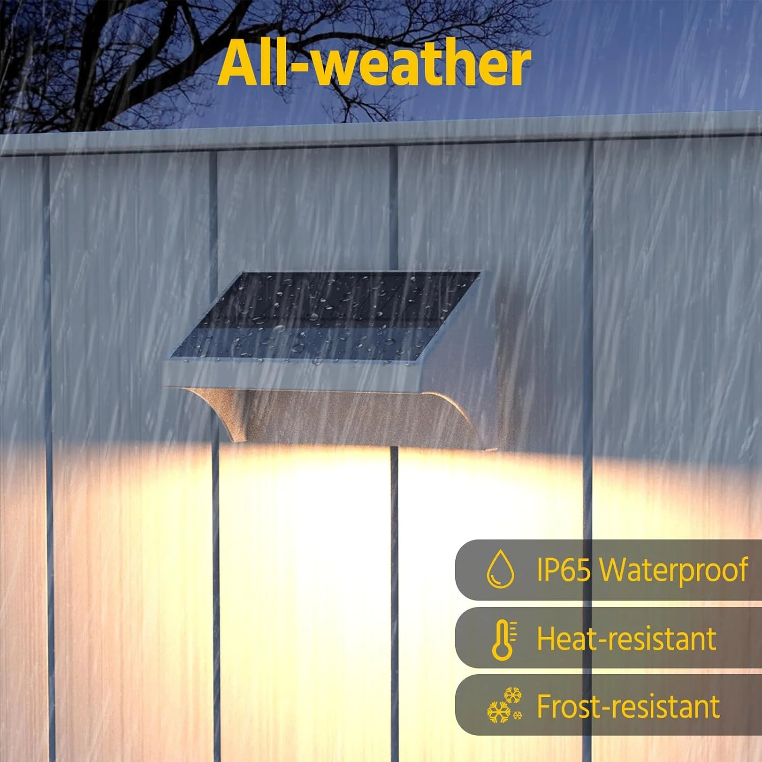 چراغ های خورشیدی حصار NIORSUN با نور گرم سفید/سرد سفید/حالت درخشش رنگ ثابت RGB، بسته 6 عددی چراغ های خورشیدی فضای باز 1500 میلی آمپر ساعتی ضد آب IP65، چراغ دیواری خورشیدی برای حصار، عرشه، پله، حیاط، پاسیو، باغ چراغ های خورشیدی حصار NIORSUN با نور گرم سفید/سرد سفید/حالت درخشش رنگ ثابت RGB، بسته 6 عددی چراغ های خورشیدی فضای باز 1500 میلی آمپر ساعتی ضد آب IP65، چراغ دیواری خورشیدی برای حصار، عرشه، پله، حیاط، پاسیو، باغ