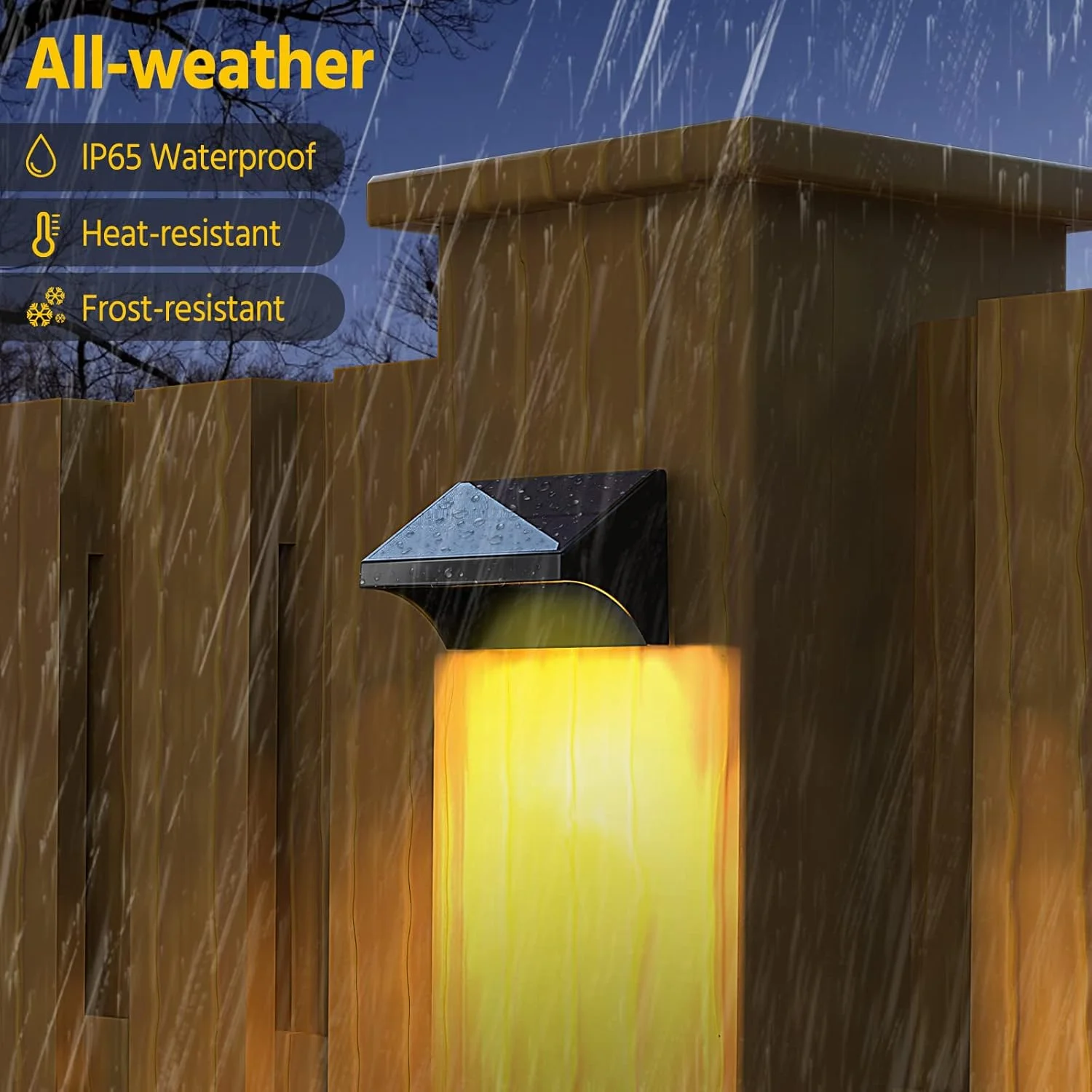 چراغ های خورشیدی حصار NIORSUN، چراغ های LED روشن تر 1500mAh با حالت های سفید گرم/سفید سرد/RGB، چراغ های ضد آب خورشیدی برای حصار، عرشه، نرده، پله ها، پاسیو، دیوار، نصب آسان، بسته 6 عددی مشکی چراغ های خورشیدی حصار NIORSUN، چراغ های LED روشن تر 1500mAh با حالت های سفید گرم/سفید سرد/RGB، چراغ های ضد آب خورشیدی برای حصار، عرشه، نرده، پله ها، پاسیو، دیوار، نصب آسان، بسته 6 عددی مشکی