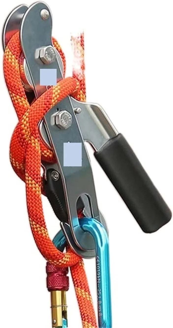 قرقره SEMOOR با عملکرد خود قفل شونده، دستگاه فرود کنترل دسته دار، قرقره ترمز داخلی و قرقره اصطکاکی بافر مناسب برای صخره نوردی (سایز: آبی)