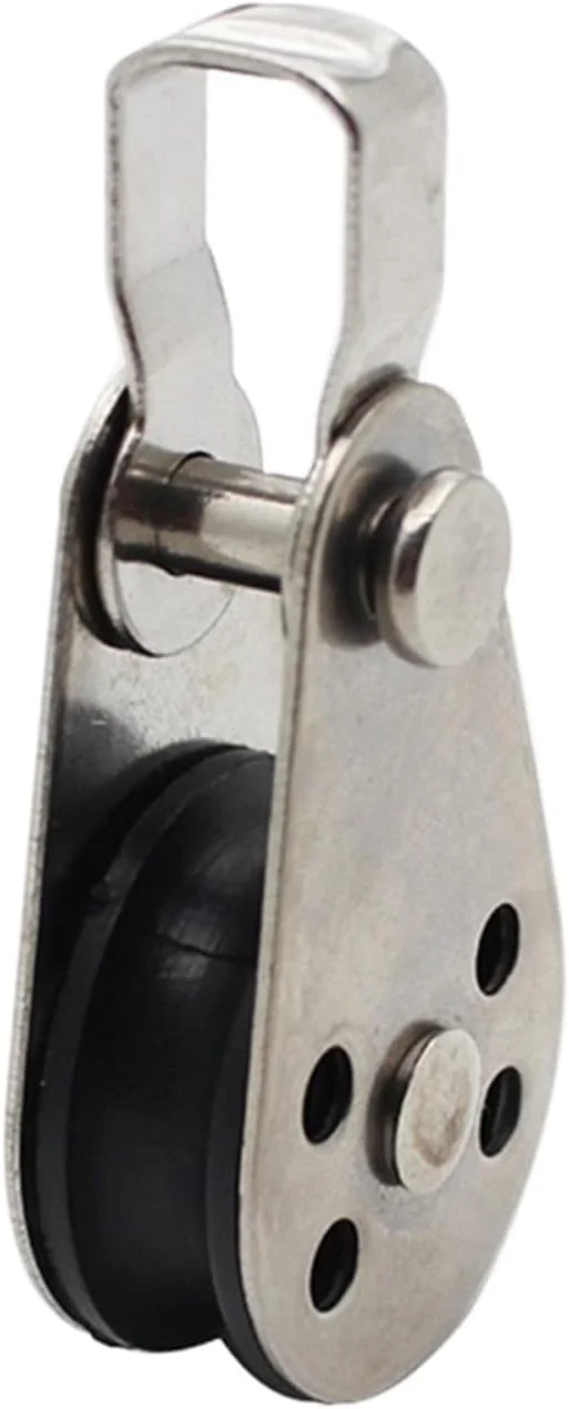 SEMOOR قرقره 2 عددی استیل ضد زنگ، قرقره بلبرینگ، قرقره تک چرخ گردان، مجموعه قرقره طناب بالابر، ابزار چرخ بالابر بلبرینگ