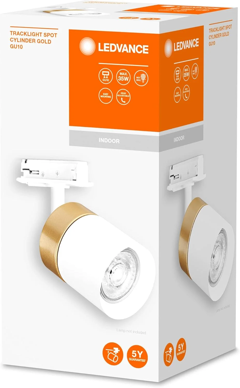 چراغ ریلی LEDVANCE TRACKLIGHT، سر چراغ طلایی/سفید، با پایه GU10، قابل نصب با لامپ معمولی یا هوشمند، هوشمند، WiFi، طراحی شبیه به سبک لافت، محافظت IP20 چراغ ریلی LEDVANCE TRACKLIGHT، سر چراغ طلایی/سفید، با پایه GU10، قابل نصب با لامپ معمولی یا هوشمند، هوشمند، WiFi، طراحی شبیه به سبک لافت، محافظت IP20
