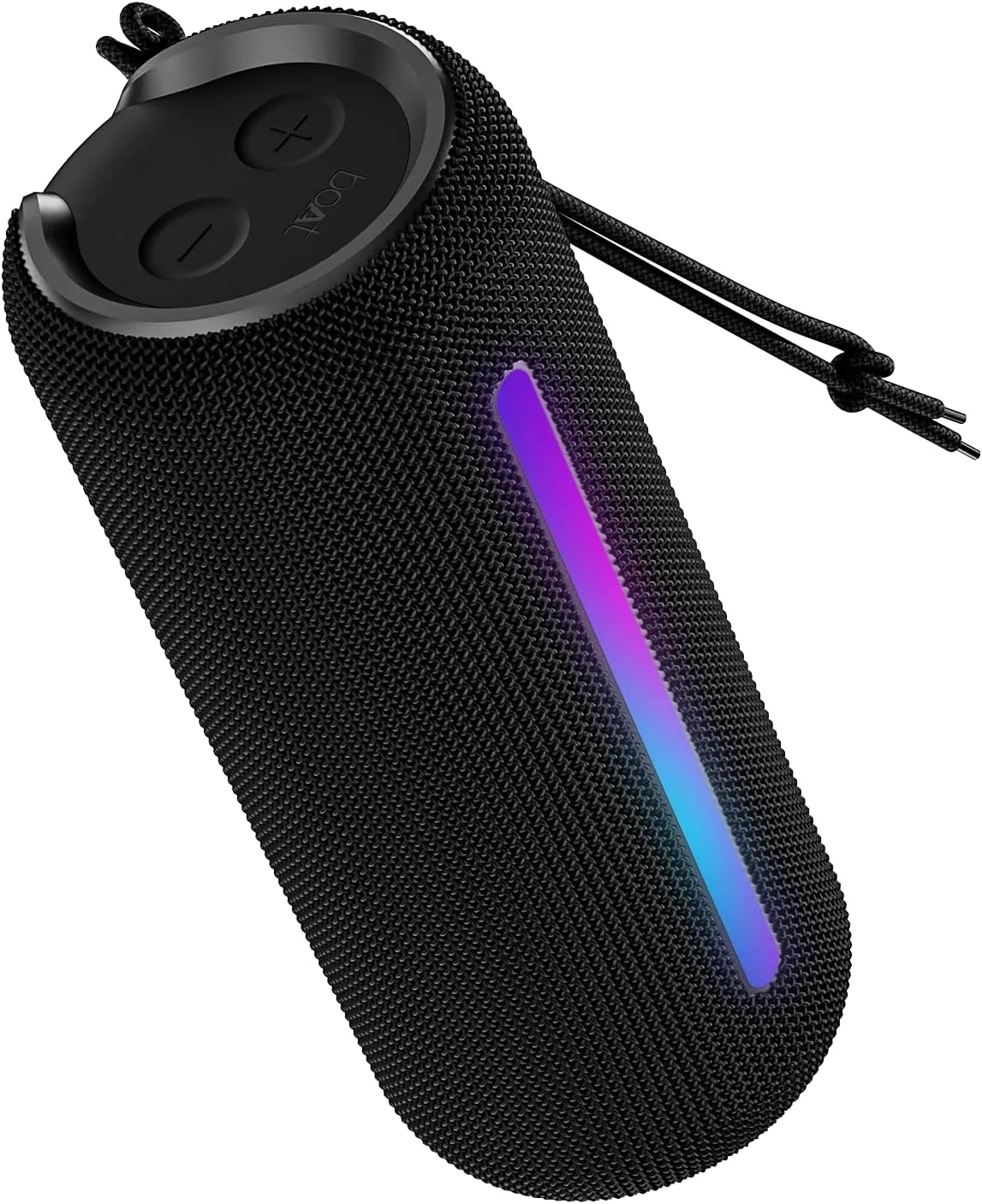 اسپیکر بلوتوثی Stone Spinx Pro بوآت (boAt) با صدای 20 وات RMS، تا 8 ساعت پخش، بلوتوث نسخه 5.0، میکروفون داخلی، LED های RGB، قابلیت TWS، کارت TF، پورت AUX و پورت USB Type-C (مشکی نیمه شب)