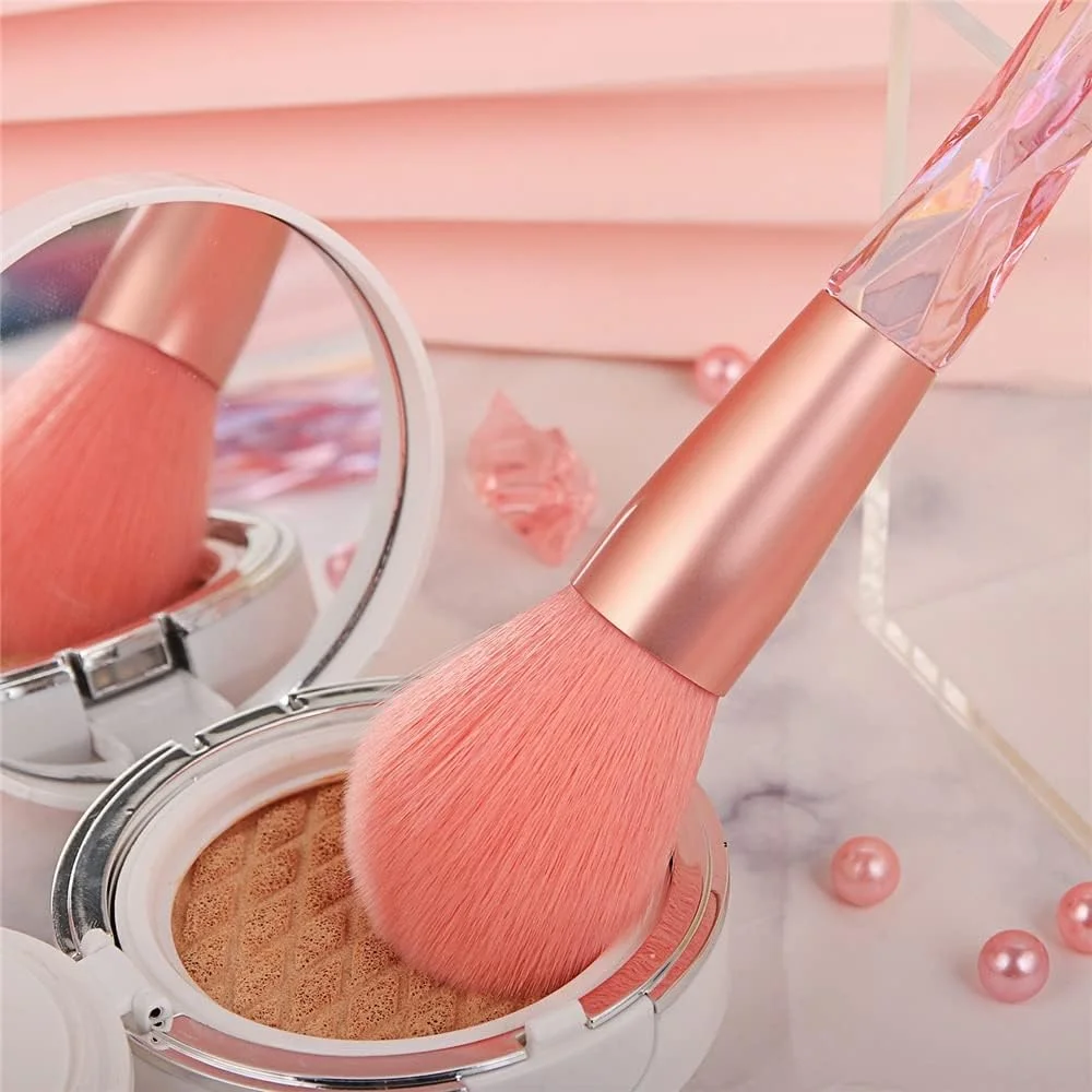 ست برس آرایشی الماس کیف دار حرفه ای پودر فونداسیون سایه چشم رژگونه کانسیلر ابزار برس ترکیبی ست برس آرایشی الماس کیف دار حرفه ای پودر فونداسیون سایه چشم رژگونه کانسیلر ابزار برس ترکیبی