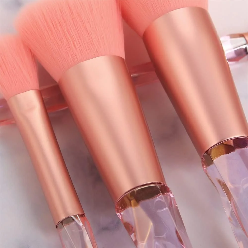 ست برس آرایشی الماس کیف دار حرفه ای پودر فونداسیون سایه چشم رژگونه کانسیلر ابزار برس ترکیبی ست برس آرایشی الماس کیف دار حرفه ای پودر فونداسیون سایه چشم رژگونه کانسیلر ابزار برس ترکیبی