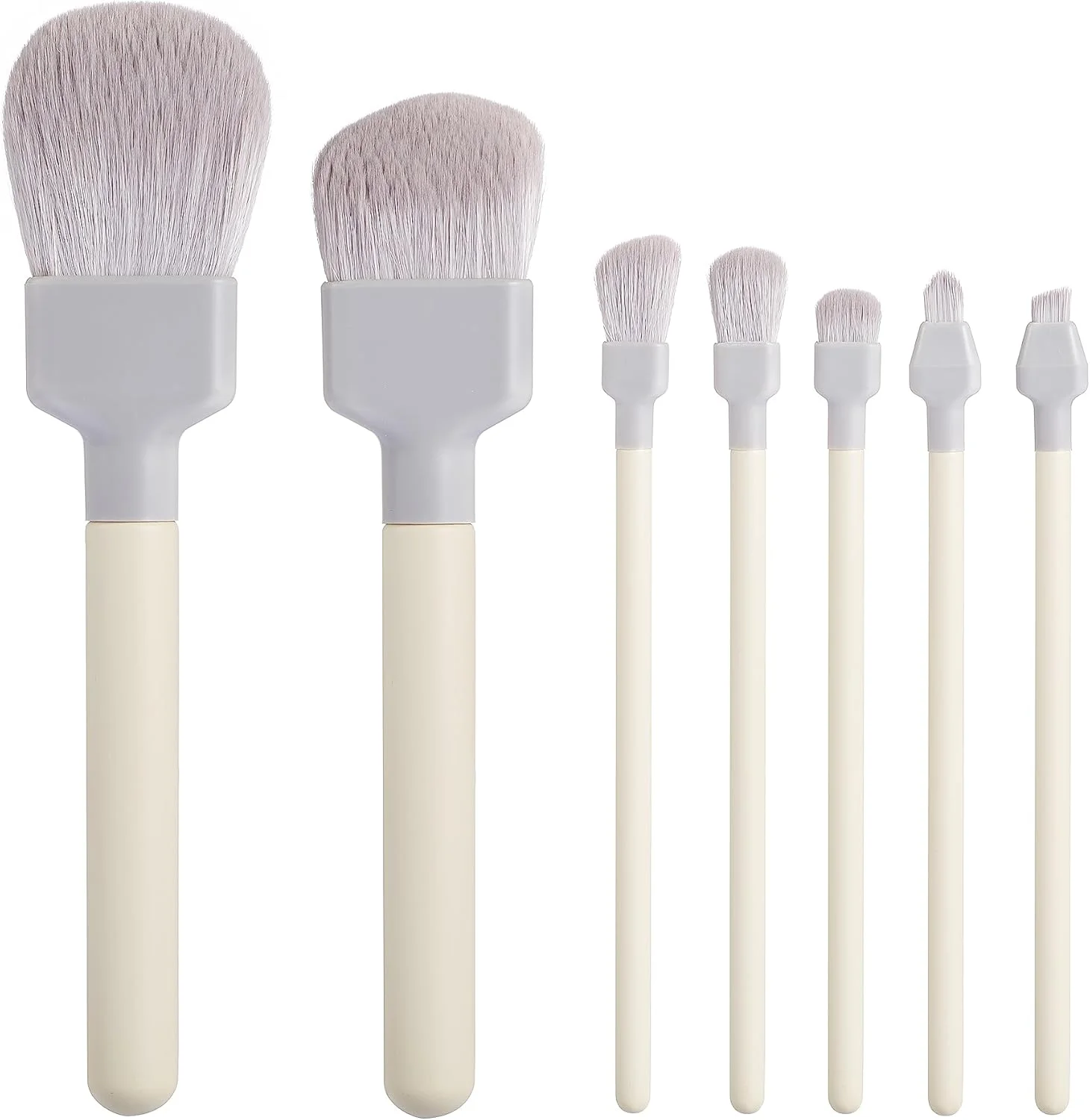 ست برس آرایشی حرفه ای COSHINE، 7 عدد برس نرم مصنوعی با دسته چوبی برای کرم پودر، پودر، سایه چشم، رژ لب