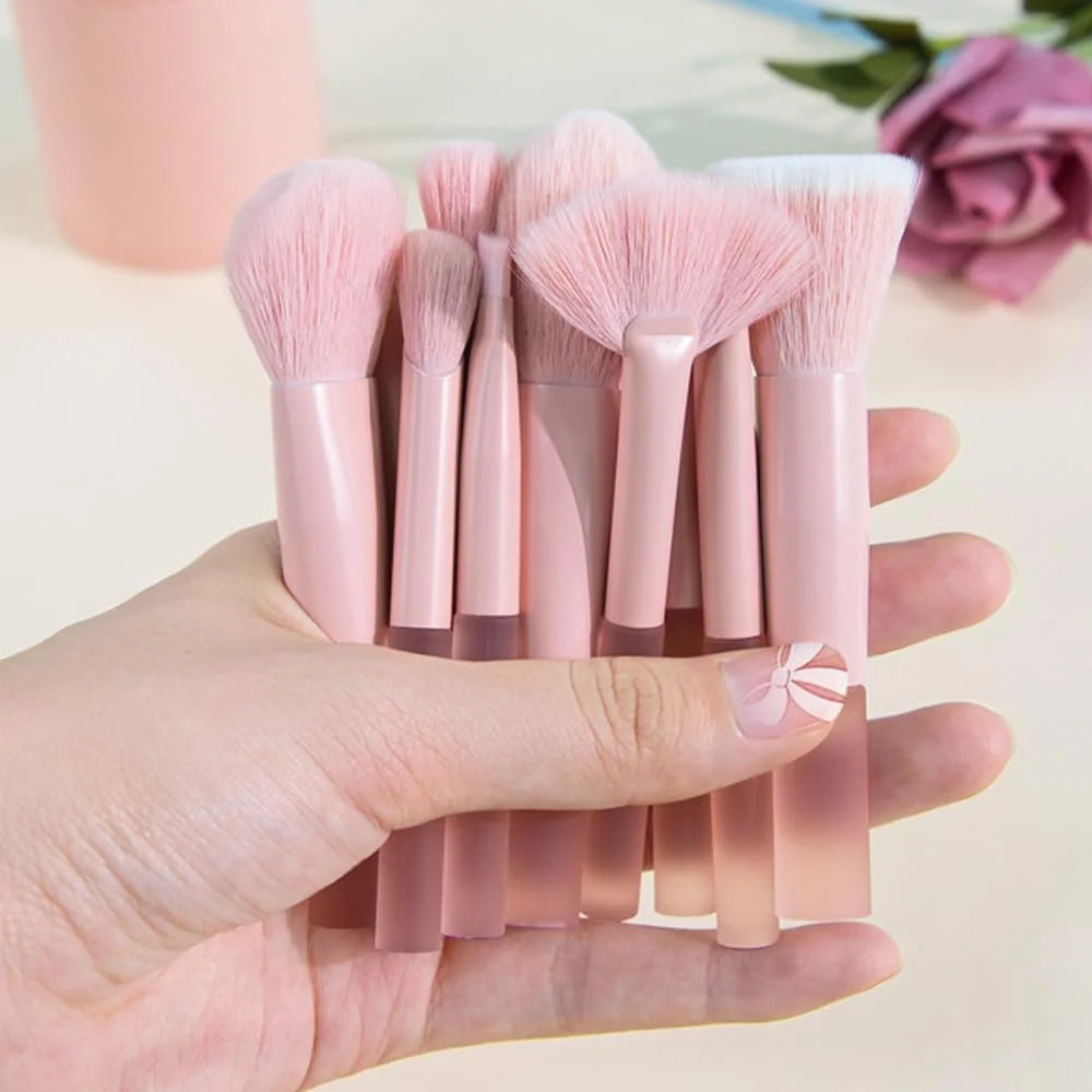 ست براش آرایشی مسافرتی صورتی کیوت COSHINE، ست 10 عددی براش مینی قابل حمل با عملکرد کامل به همراه نگهدارنده ست براش آرایشی مسافرتی صورتی کیوت COSHINE، ست 10 عددی براش مینی قابل حمل با عملکرد کامل به همراه نگهدارنده