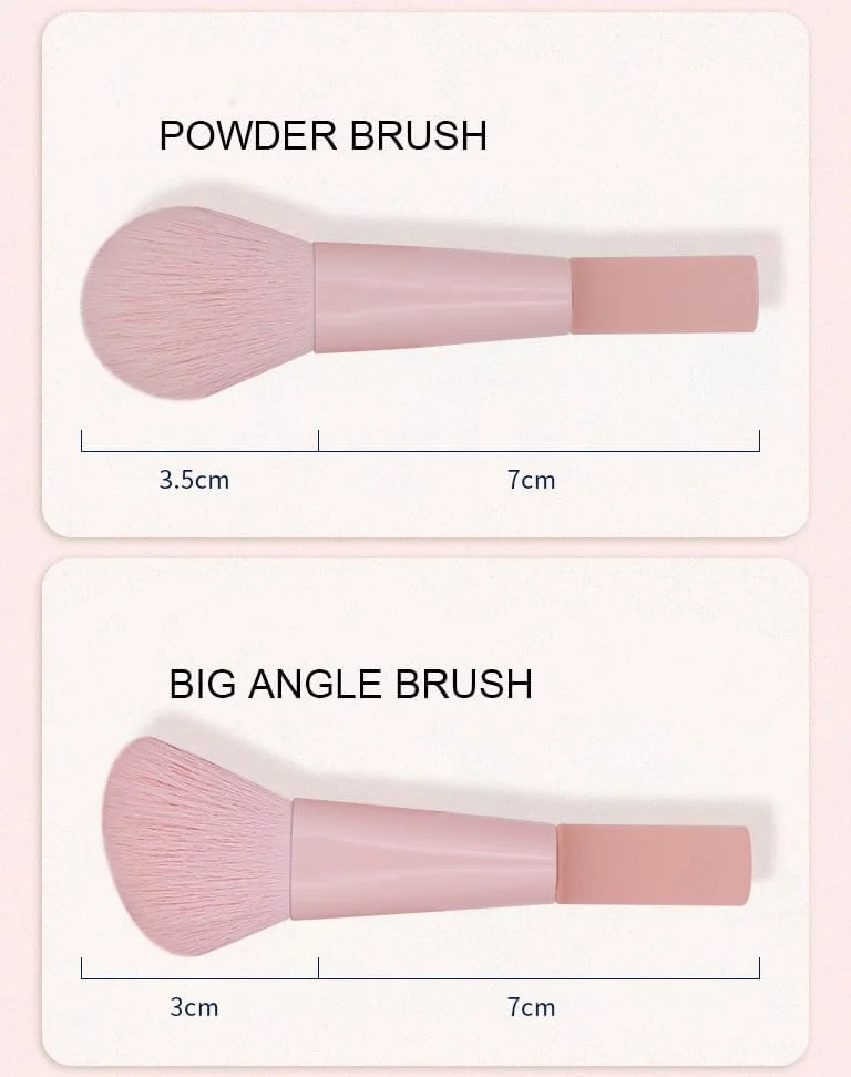 ست براش آرایشی مسافرتی صورتی کیوت COSHINE، ست 10 عددی براش مینی قابل حمل با عملکرد کامل به همراه نگهدارنده ست براش آرایشی مسافرتی صورتی کیوت COSHINE، ست 10 عددی براش مینی قابل حمل با عملکرد کامل به همراه نگهدارنده