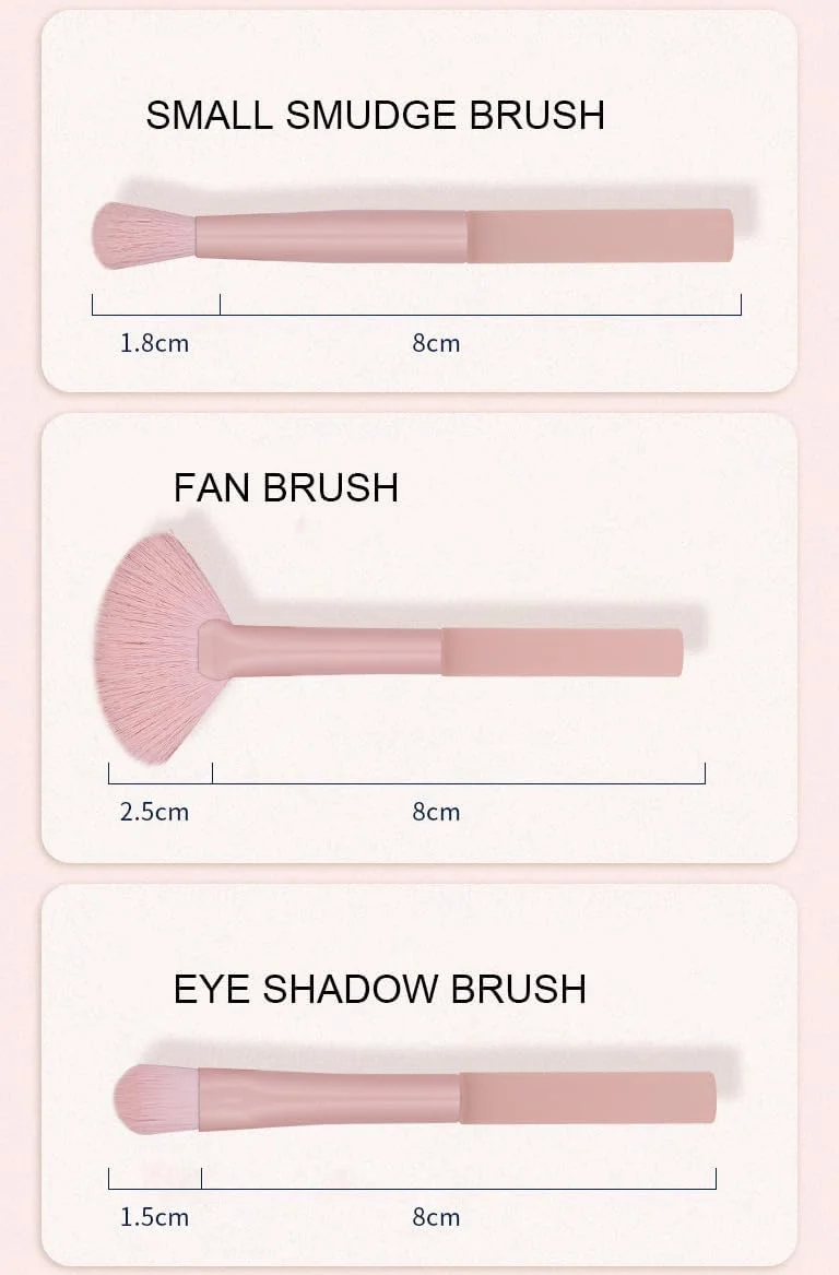 ست براش آرایشی مسافرتی صورتی کیوت COSHINE، ست 10 عددی براش مینی قابل حمل با عملکرد کامل به همراه نگهدارنده ست براش آرایشی مسافرتی صورتی کیوت COSHINE، ست 10 عددی براش مینی قابل حمل با عملکرد کامل به همراه نگهدارنده