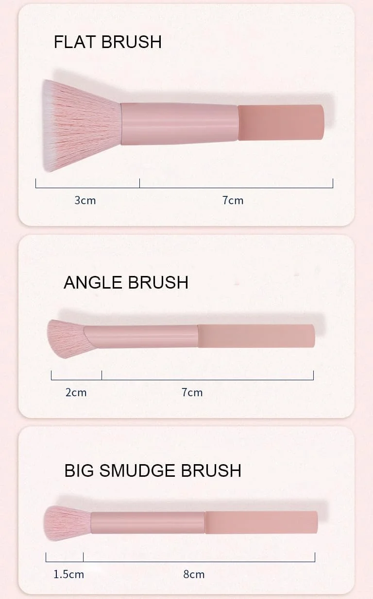 ست براش آرایشی مسافرتی صورتی کیوت COSHINE، ست 10 عددی براش مینی قابل حمل با عملکرد کامل به همراه نگهدارنده ست براش آرایشی مسافرتی صورتی کیوت COSHINE، ست 10 عددی براش مینی قابل حمل با عملکرد کامل به همراه نگهدارنده