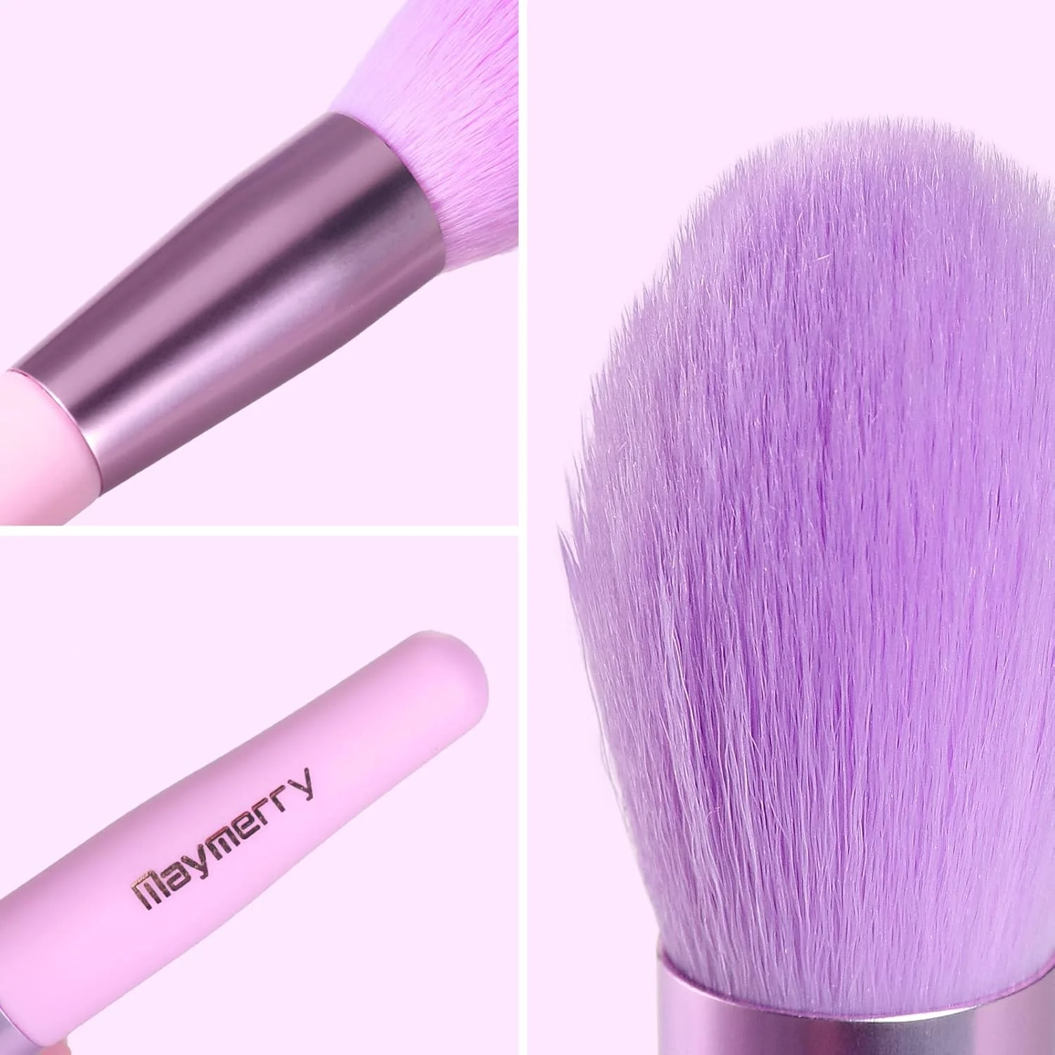 ست برس آرایشی کامیکس 8 تکه، ست برس مسافرتی آرایشی مصنوعی زیبا برای دختران، بنفش ست برس آرایشی کامیکس 8 تکه، ست برس مسافرتی آرایشی مصنوعی زیبا برای دختران، بنفش