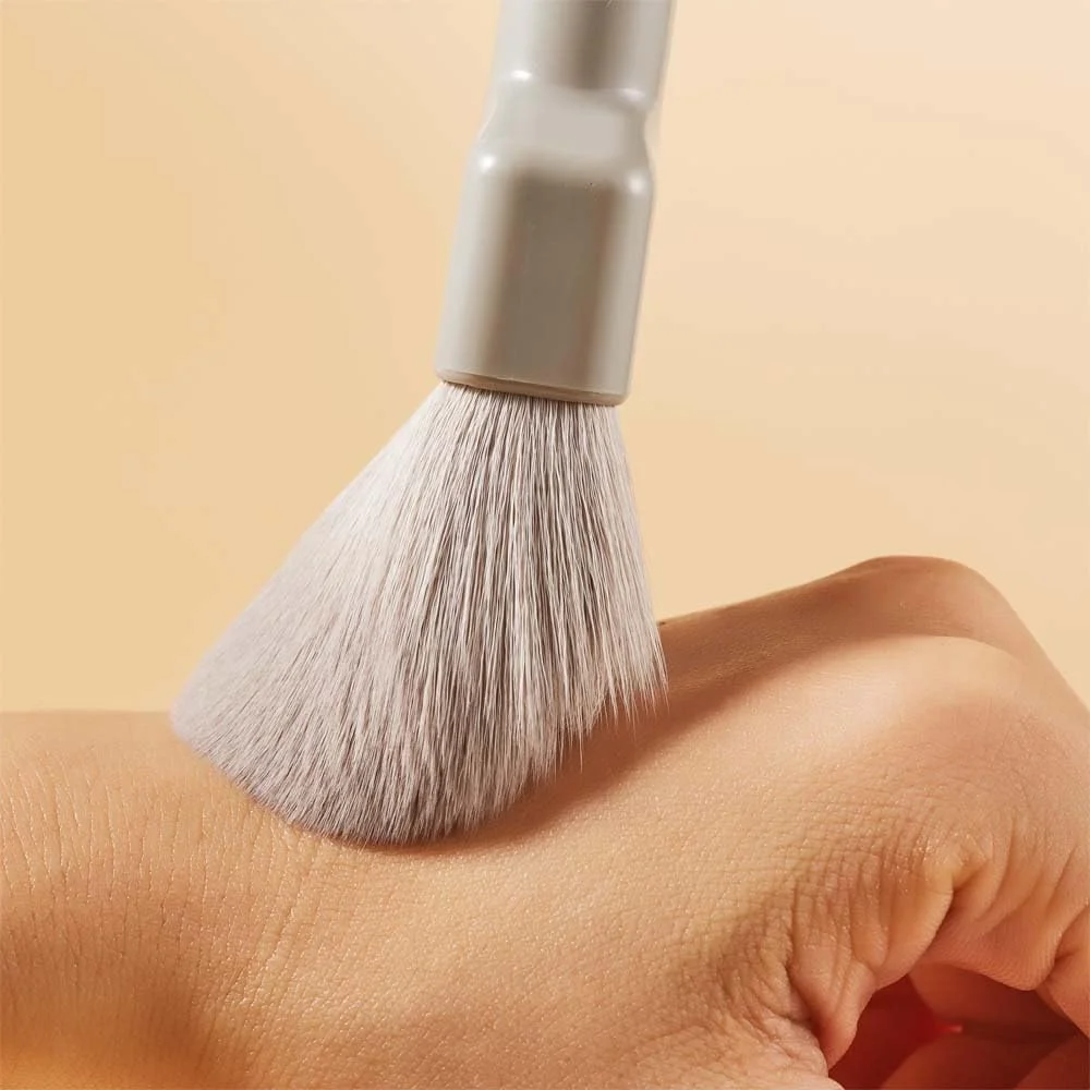 ست برس آرایشی حرفه ای COSHINE، 7 عدد برس نرم مصنوعی با دسته چوبی برای کرم پودر، پودر، سایه چشم، رژ لب