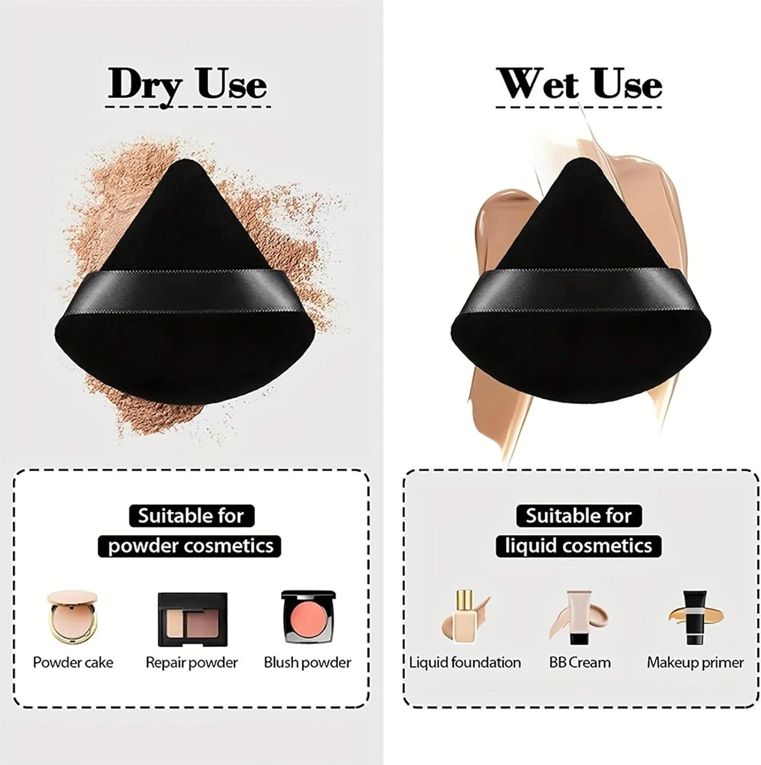 ست لوازم آرایشی مسافرتی جمع و جور - ست کامل 45 تکه برس آرایشی با پد پودر | لوازم آرایشی برای سفر، سفر کاری، مدرسه، فضای باز